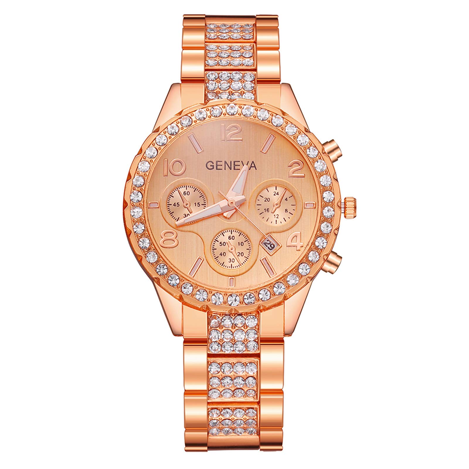 Luxury Diamond Women's Watch - Stainless Steel Case, Analog Display with Nylon Strap - Perfect for Formal Events, Office Wear & Everyday Elegance