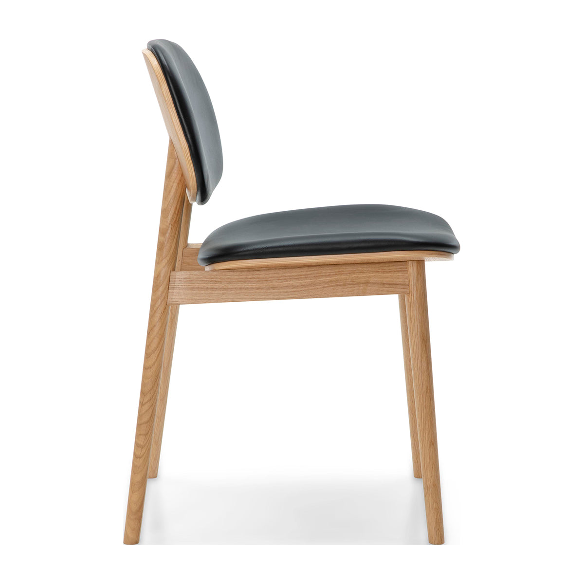 Premium Oak Leather Dining Chair - Lando Modern Upholstered Seat for Kitchen, Dining Room & Office - Comfortable & Stylish Home Furniture