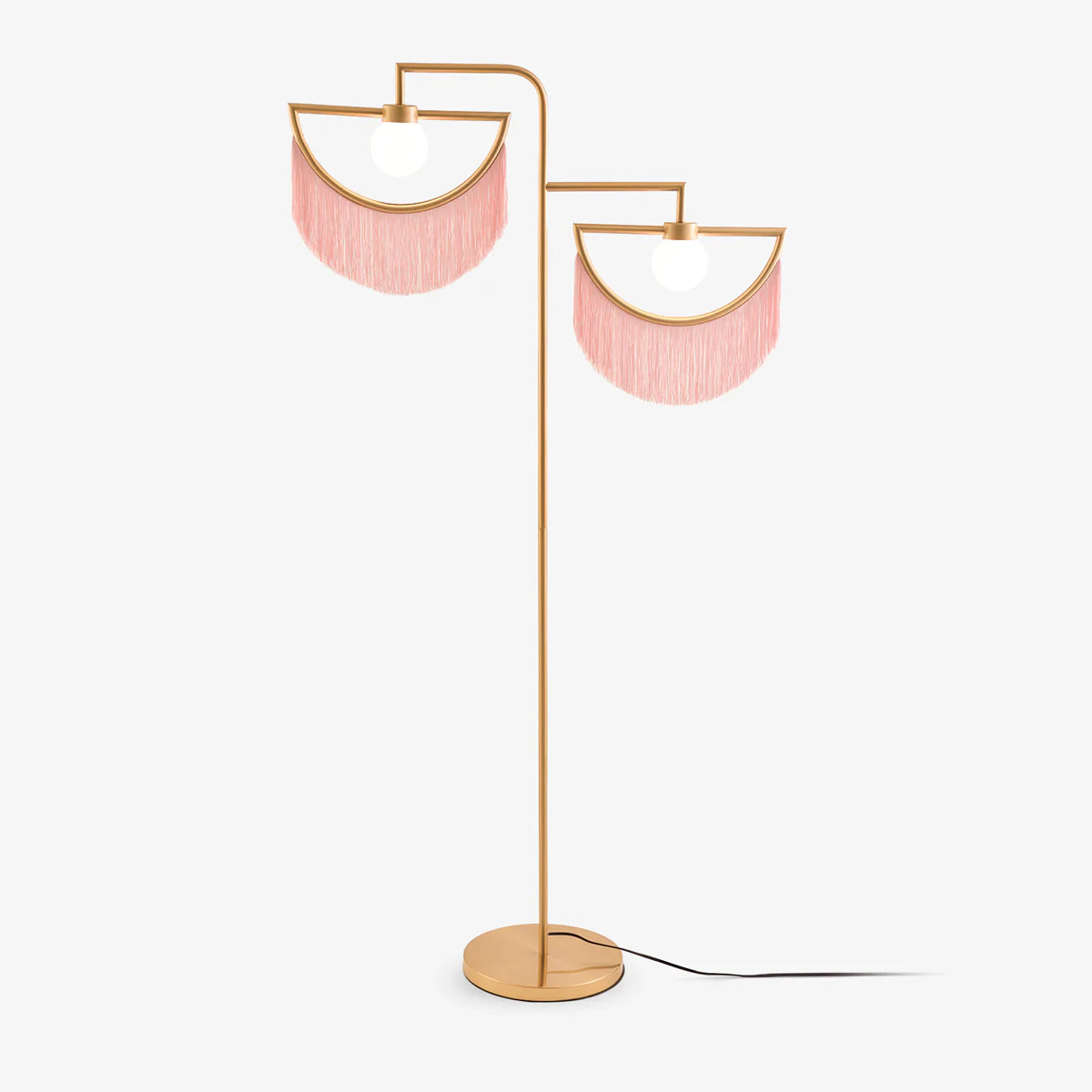 Nordic Tassel Floor Lamp - Modern Boho Style Standing Light with Rattan Shade for Living Room, Bedroom & Office Decor | Warm White LED Bulb Included | Perfect for Reading Nook, Cozy Corner & Home Staging