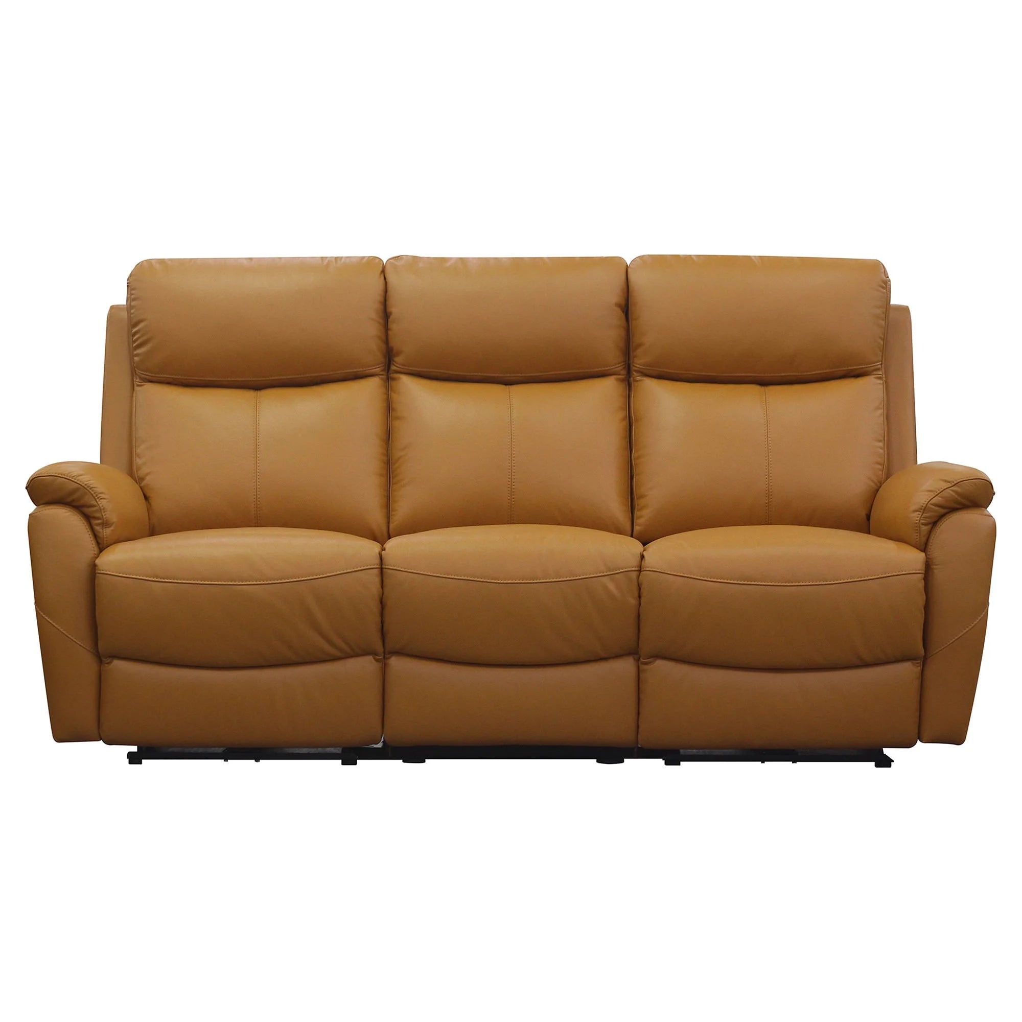 Enzo Leather Electric Recliner Lounge Set - Premium Power Lift Recliner Sofa with Massage & Heat, Tangerine Orange - Perfect for Living Room, Home Theater & Relaxation