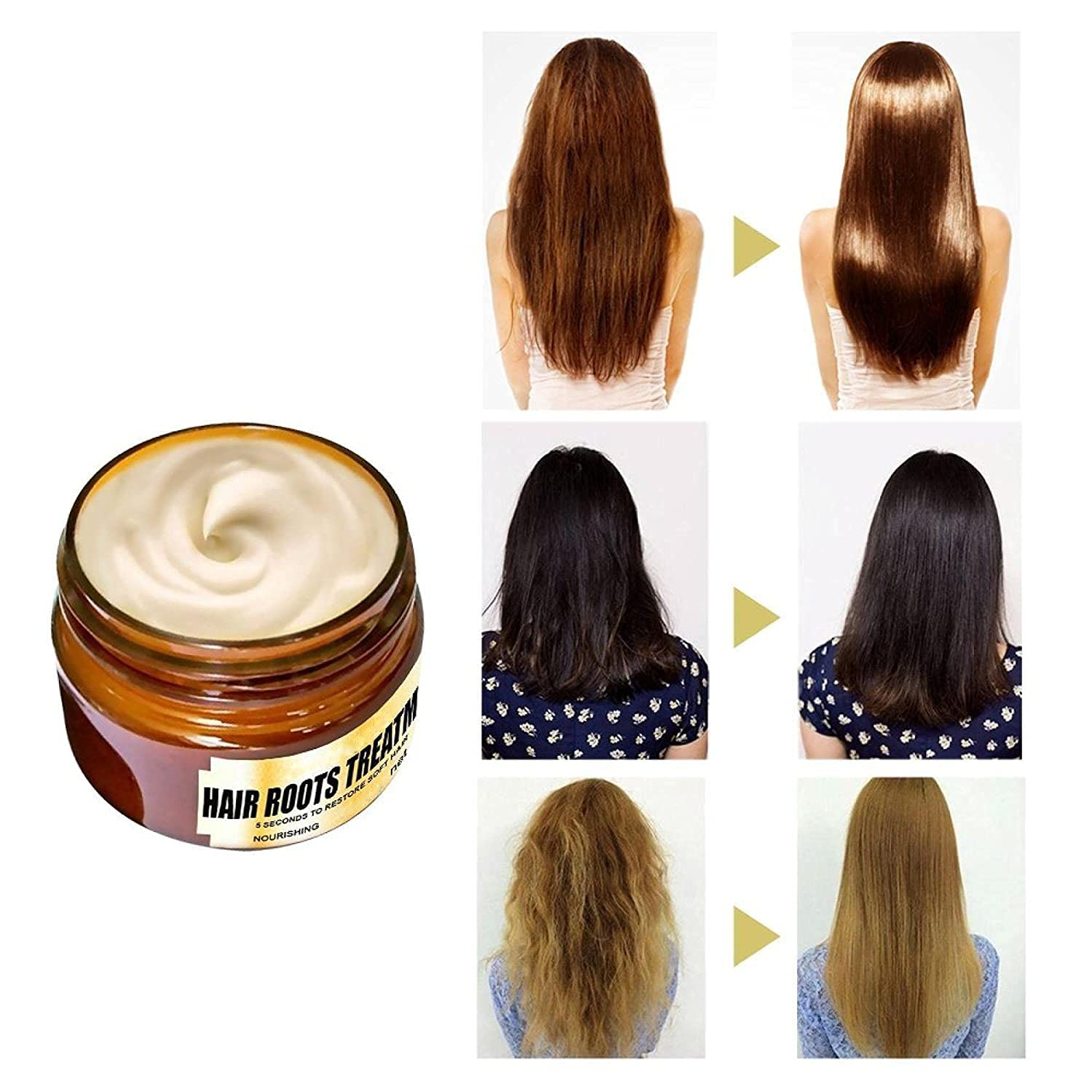 120ml Advanced Molecular Hair Treatment Mask - Repair & Nourish Dry Damaged Hair | Professional Hair Conditioner for Split Ends & Breakage | Perfect for Salon-Quality At-Home Hair Care & Post-Color Treatment
