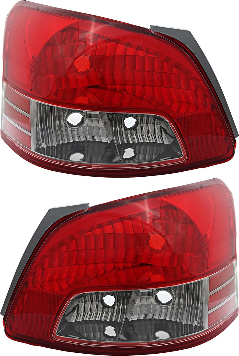 Toyota Yaris Sedan Tail Lights Lamps Set (2007-2011) - Driver & Passenger Side Replacement - Perfect for Night Driving & Enhanced Safety