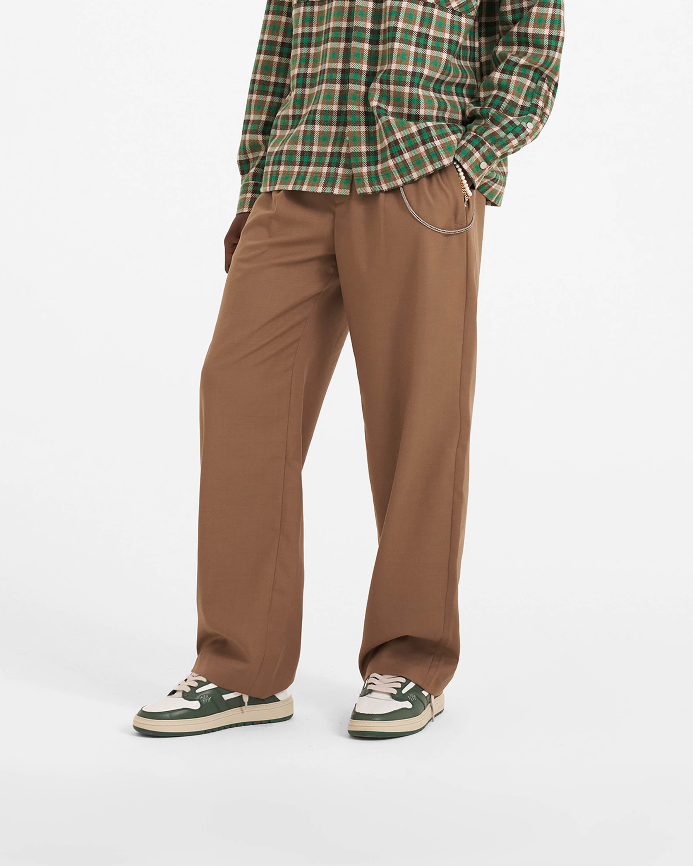Comfortable Relaxed Brown Pants for Women - Casual Lounge Wear & Home Office Outfits