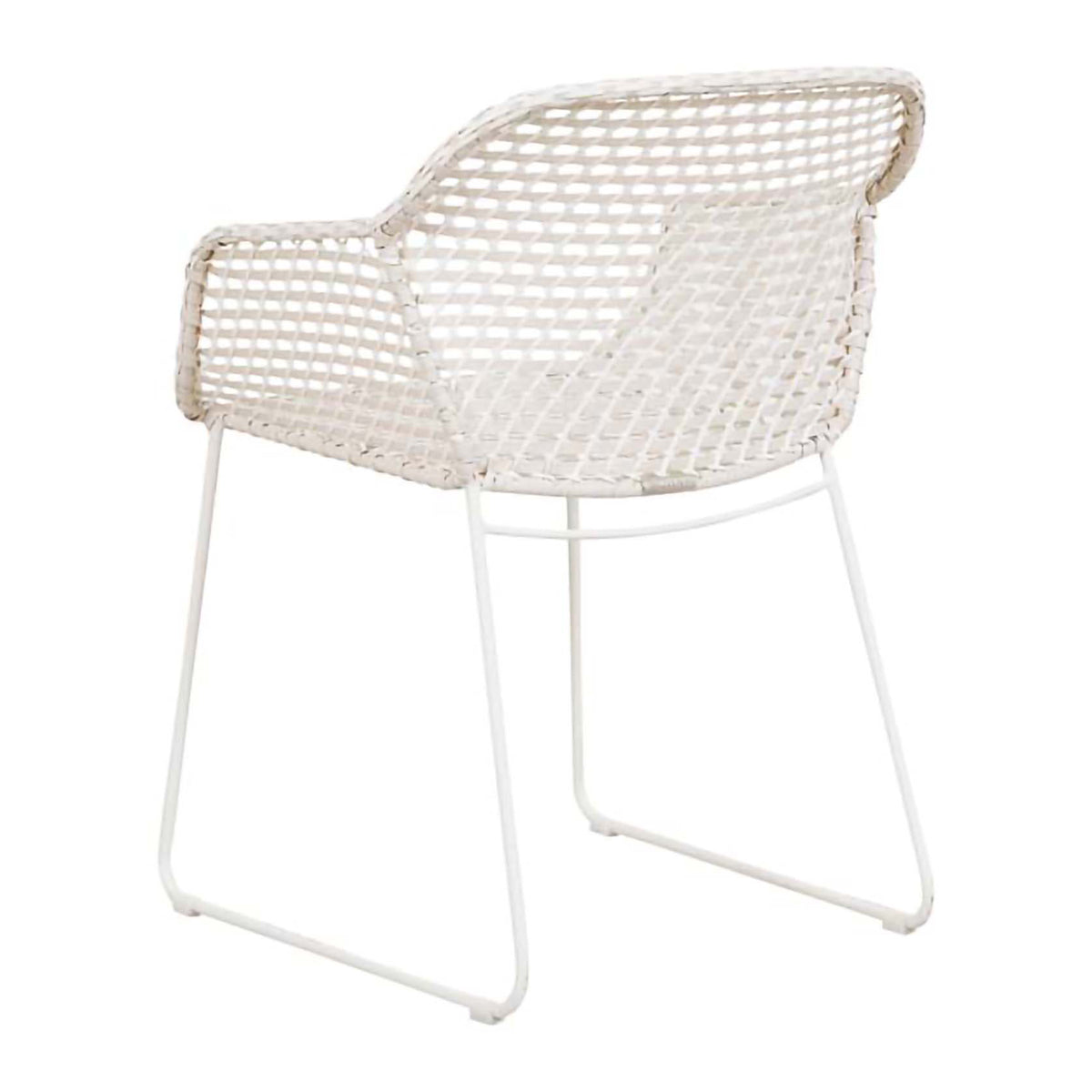 Cabana Link Dining Armchair - Modern Outdoor Patio Furniture for Dining Sets, Poolside Lounging & Garden Decor - Water-Resistant & Durable Wicker Design