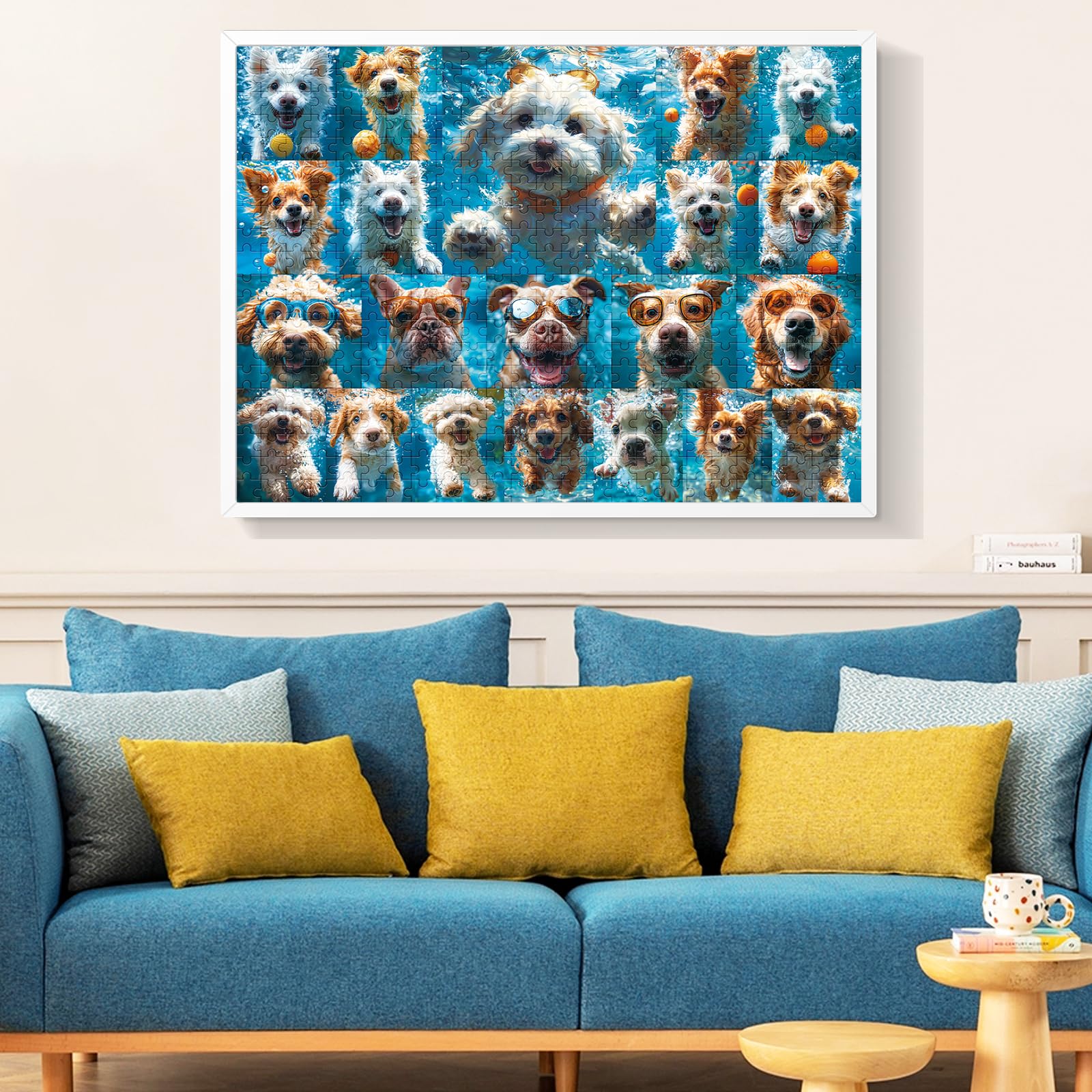 500-Piece Jigsaw Puzzle for Adults - Funny Underwater Dogs & Puppies Animal Puzzle, 20.5x15 Inch Family Game for Birthday Parties, Stress Relief & Home Decor | Perfect Gift for Kids & Adults