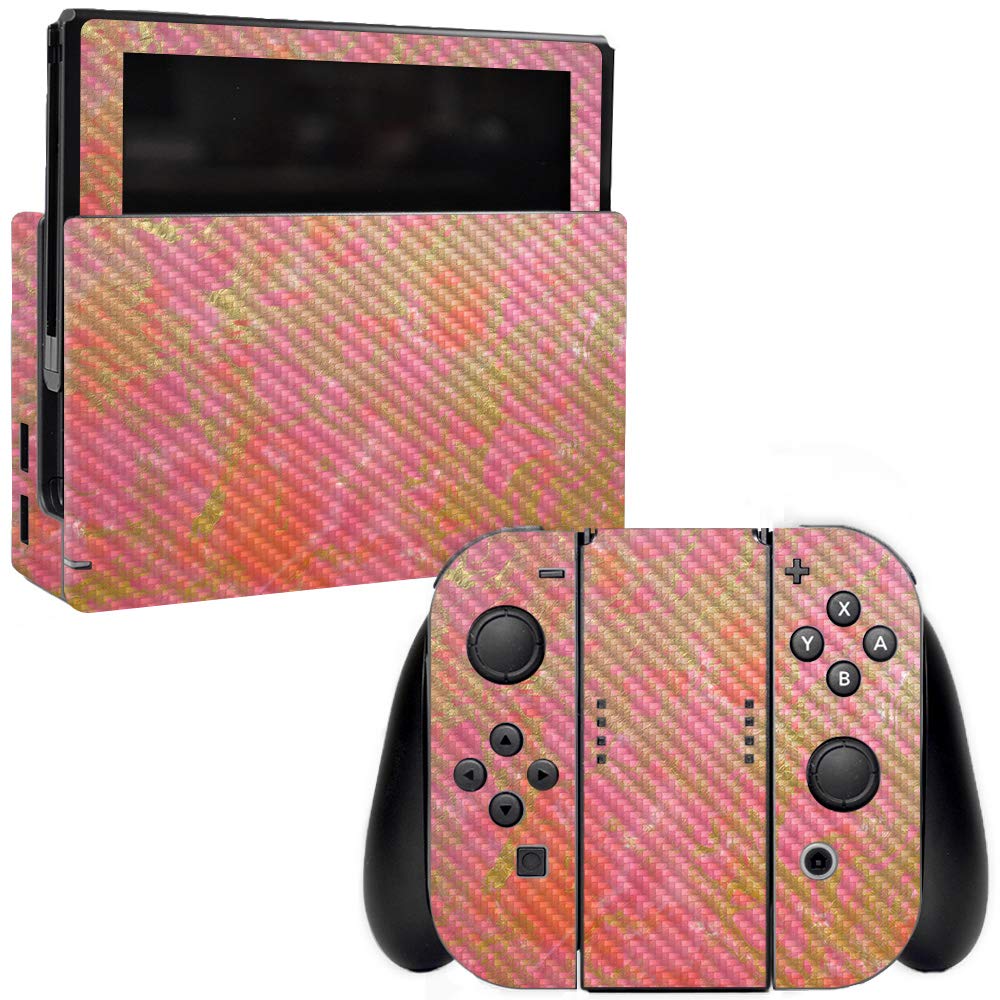 Premium Carbon Fiber Skin for Nintendo Switch - Thai Marble Design | Protective & Durable Textured Cover | Easy to Apply & Remove | Made in USA | Perfect for Gaming Protection & Style Enhancement