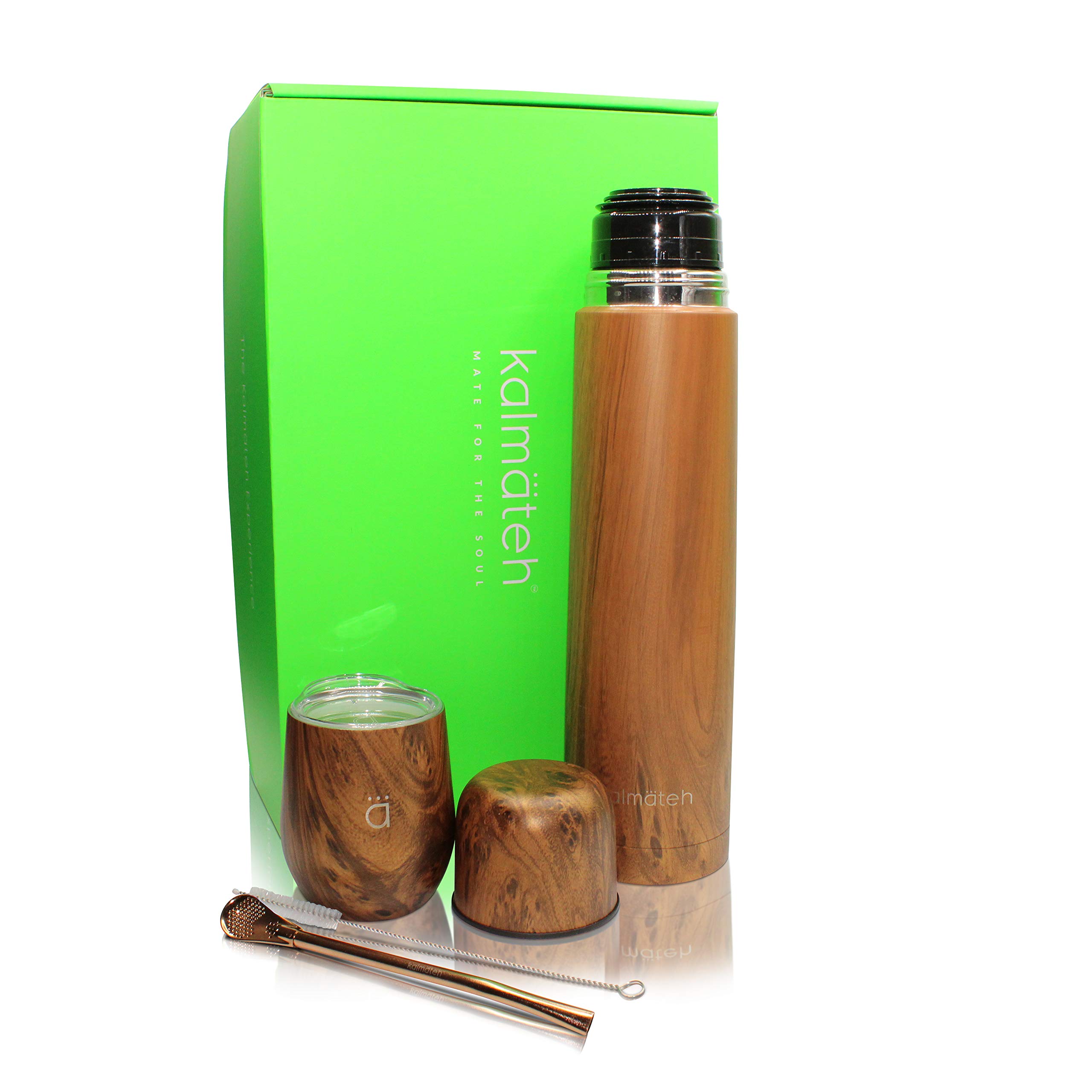 Kalmateh Yerba Mate Set - Gourd, Thermos & Accessories for Tea Lovers