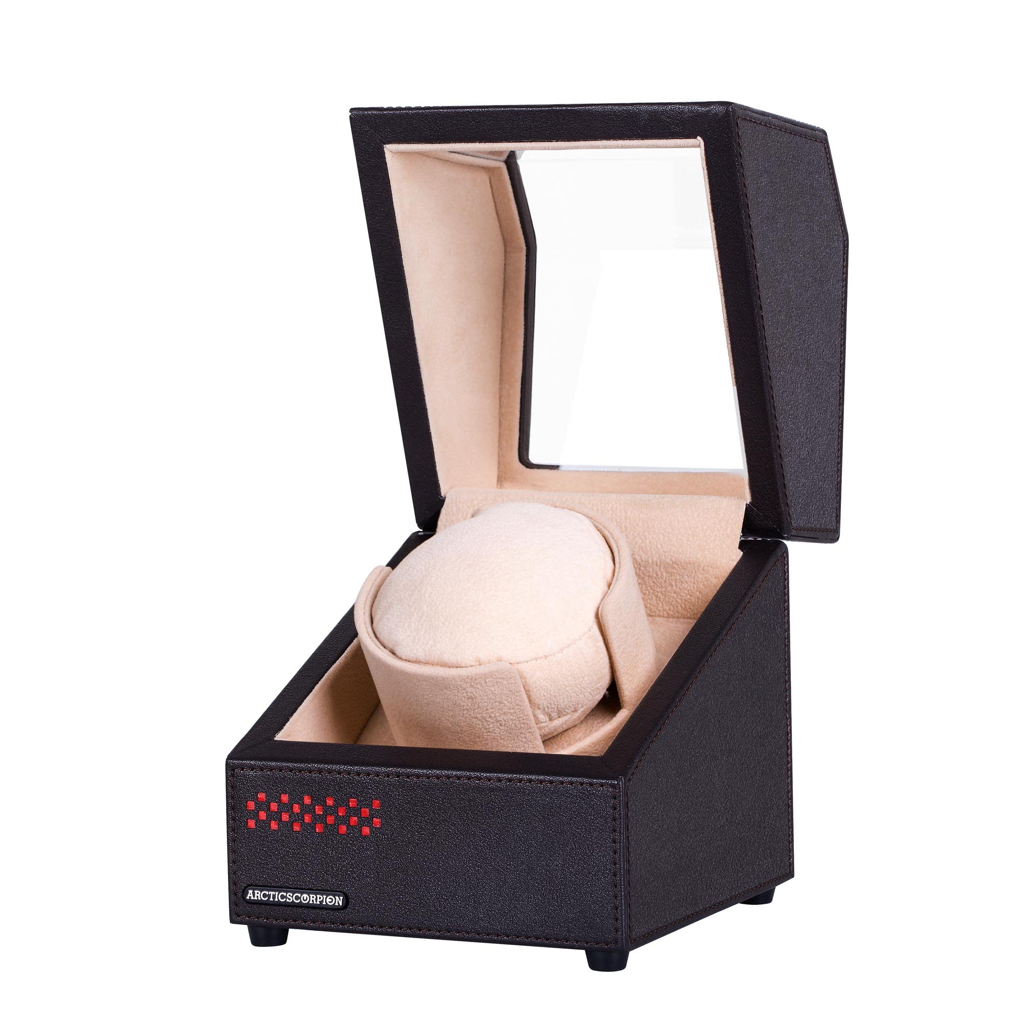 Premium Watch Winder for Rolex & Automatic Watches - Adjustable Leather Storage Case with 4 Rotation Modes & AC Adapter - Perfect for Men & Women - Ideal for Travel, Home Display & Watch Maintenance