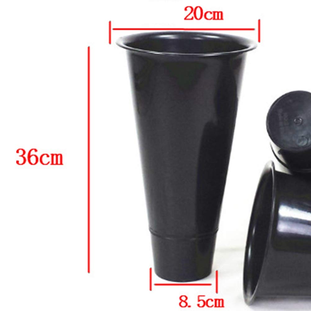 XJJUN Universal Flower Stand with Wheels - 9 Barrels Creative Plant Display Stand for Living Room, Courtyard, Garden - Heavy Duty & Removable - 70x50x105cm (Black) - Perfect for Home Decor, Wedding Arrangements & Outdoor Plant Displays