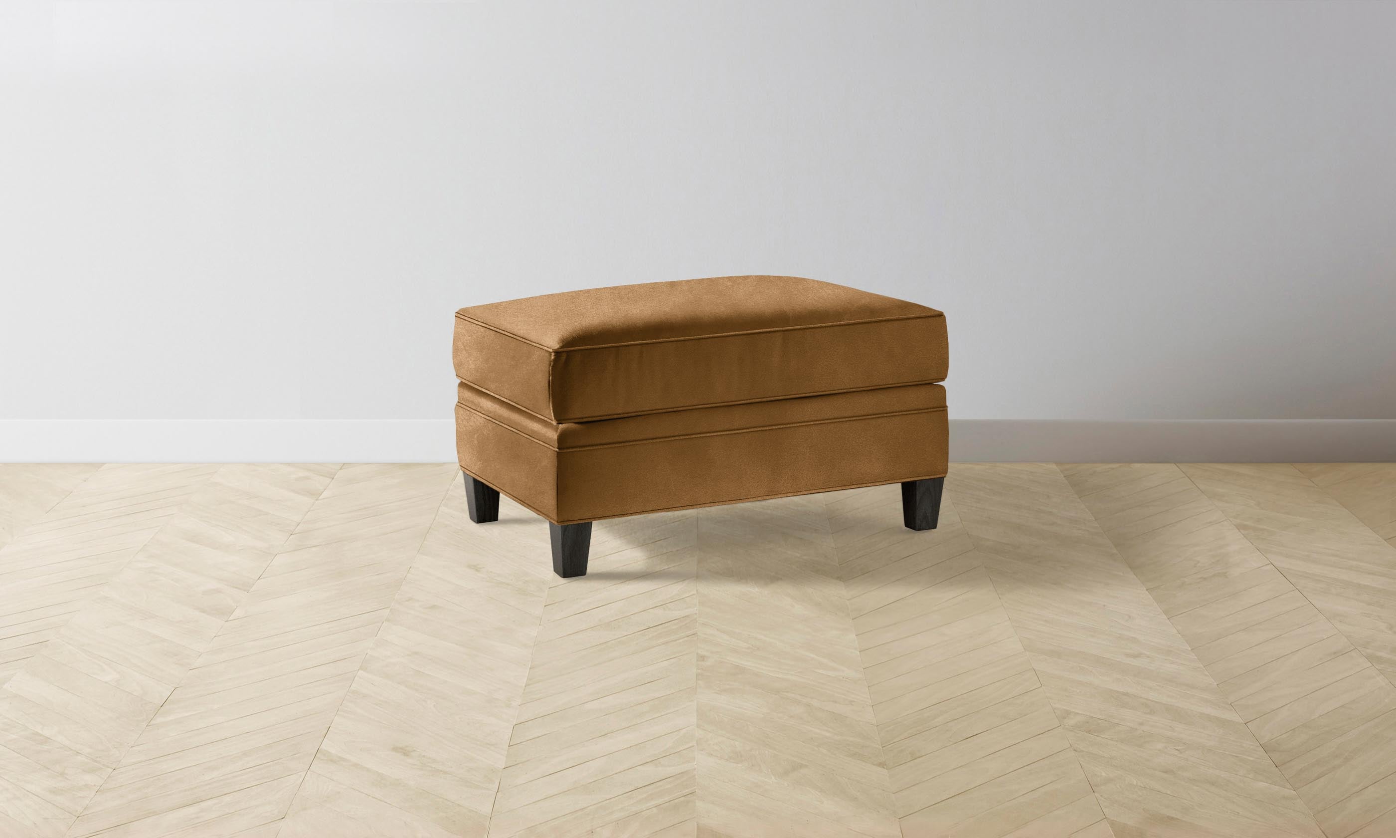 Premium Carmine Ottoman - Genuine Nubuck Leather Saddle Stool with Metal Legs | Footrest, Living Room Decor, Bedroom Seating | Perfect for Home, Office & Lounge Areas