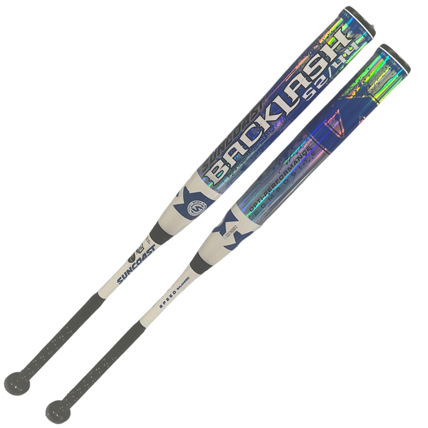 2024 Suncoast Backlash2 52/44 12 Balanced 2-Piece ASA/USA SP2 Slowpitch Softball Bat - Perfect for Competitive Games & Recreational Play
