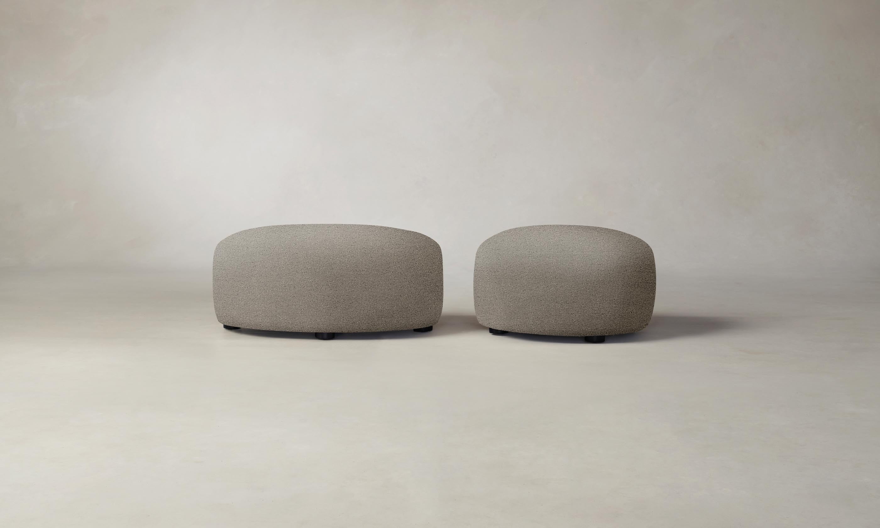 Premium Chelsea Ottoman with Performance Bouclé Fabric - Modern Footrest & Accent Stool for Living Room, Bedroom & Office Decor