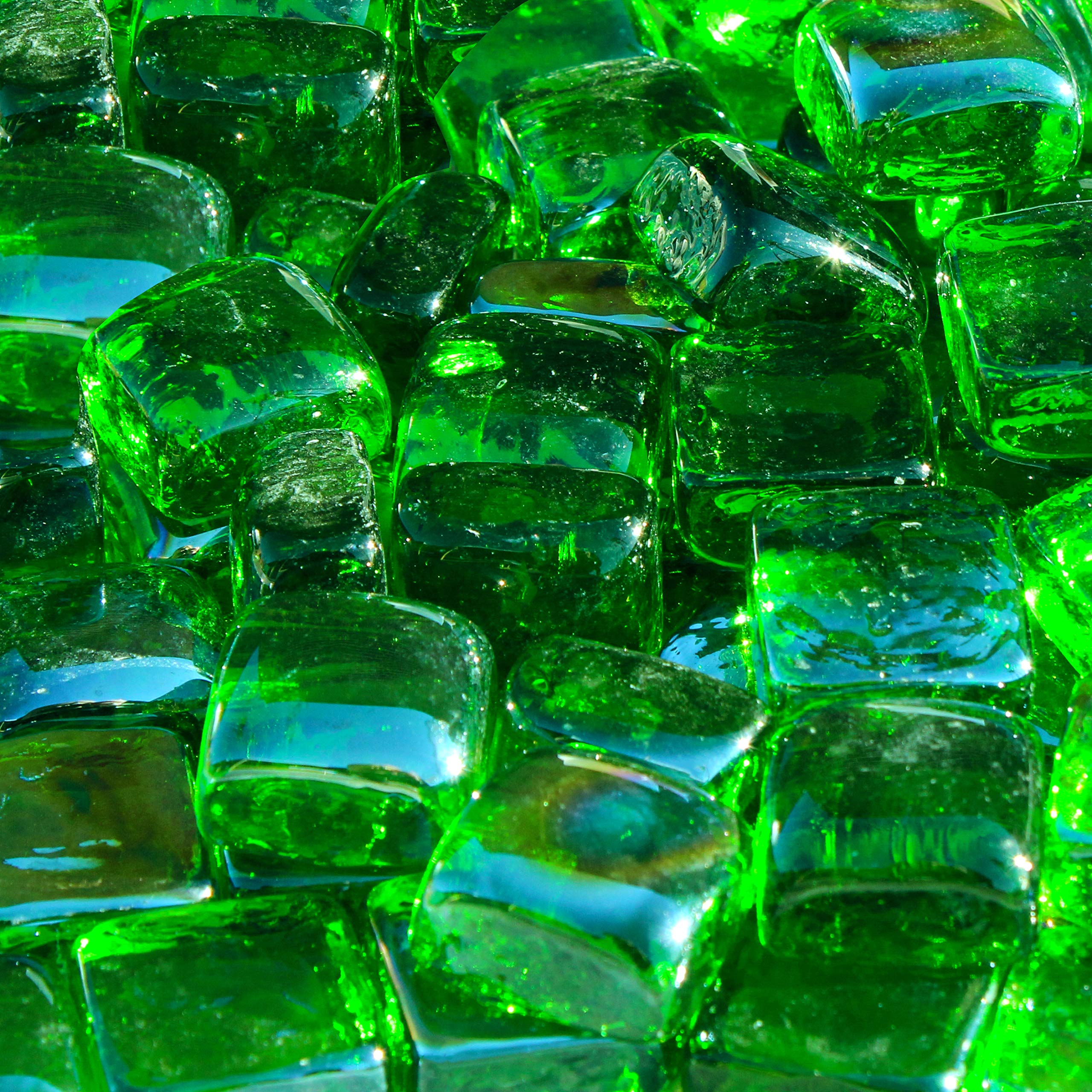 Premium Reflective Fire Pit Glass Cubes - 1