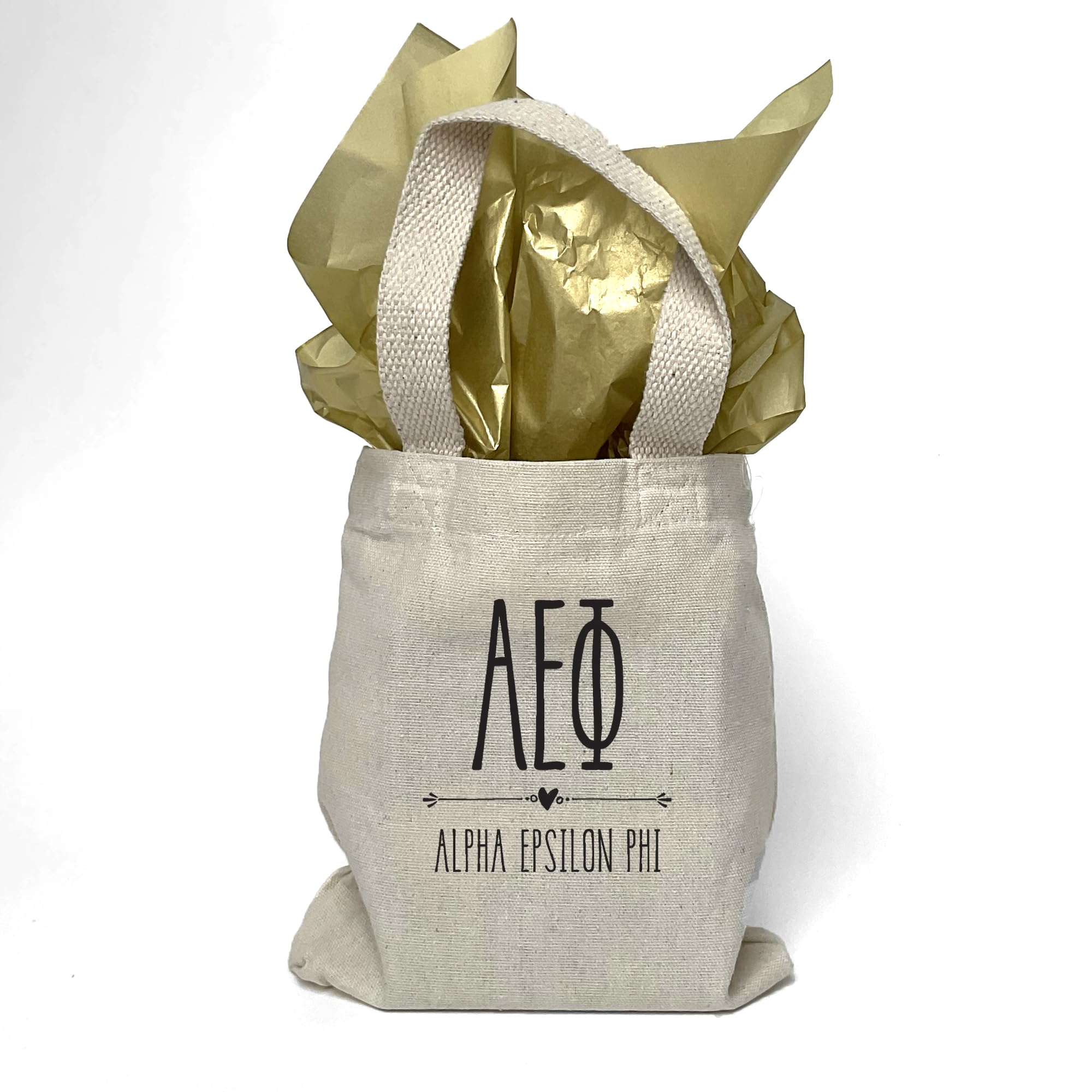 Greek Letter Sorority Mini Tote Bag - Personalized Sorority Gift Tote - Small Goodie Bag for College Sisters - Perfect for Rush Week, Bid Day & Sisterhood Events