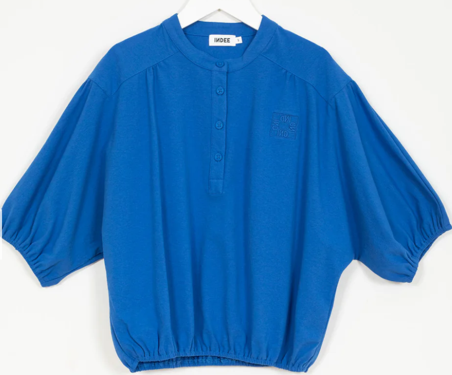 INDEE Tunisian Collar T-Shirt for Boys - Comfortable Cotton Crewneck Shirt for Kids (Size 10Y L) - Perfect for School, Playdates & Casual Outings