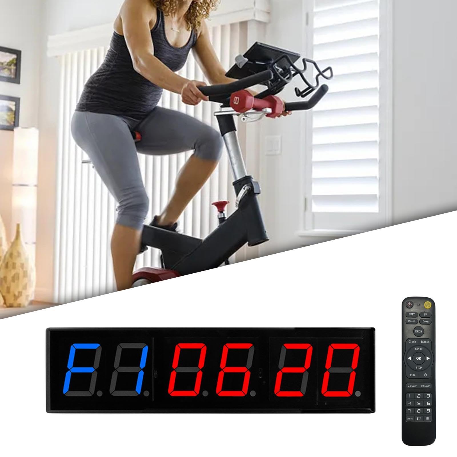 Rockible Digital Gym Timer - Countdown & Interval Timer for Home Workouts, HIIT, Boxing, Yoga, and Fitness Training