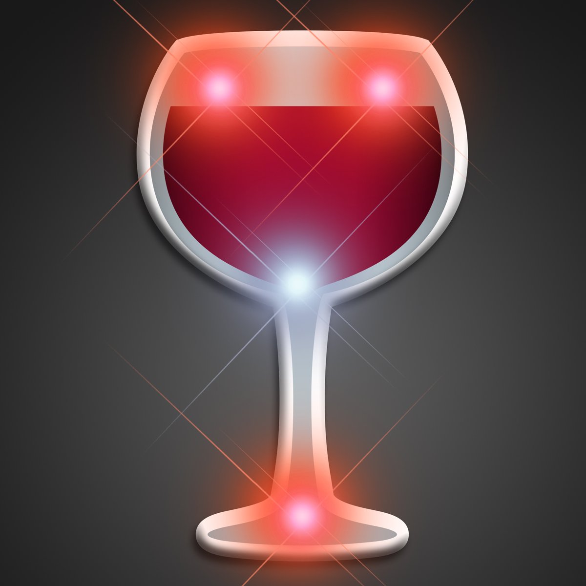 LED Light Up Wine Glass - Flashing Blinking Cup Lights for Parties (25-Pack) - Perfect for Bachelorette, Birthday Celebrations & Nightclub Events