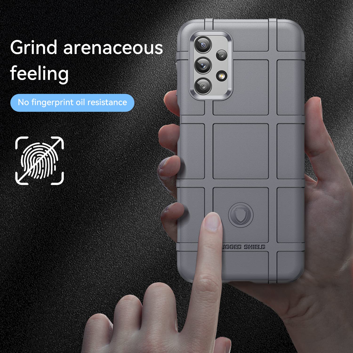 Military Grade Shockproof Galaxy M23/F23 Case - Drop-Tested Protective Cover with Camera Lens Shield (HD Gray) - Perfect for Outdoor Activities, Work & Daily Use