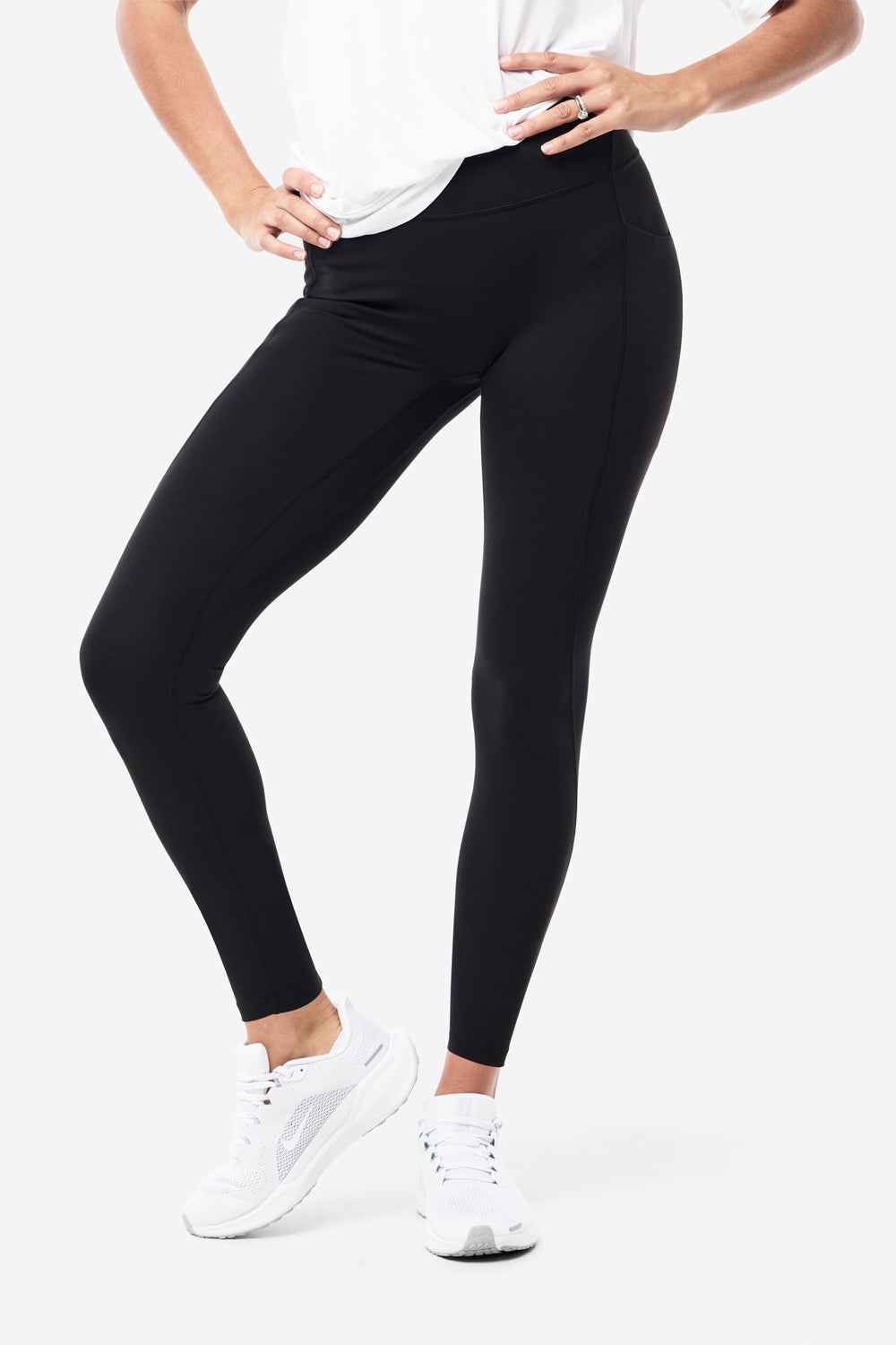 Core Pocket Base No Chafe Legging - Black | Anti-Chafing Workout Leggings for Women | Perfect for Running, Yoga & Gym