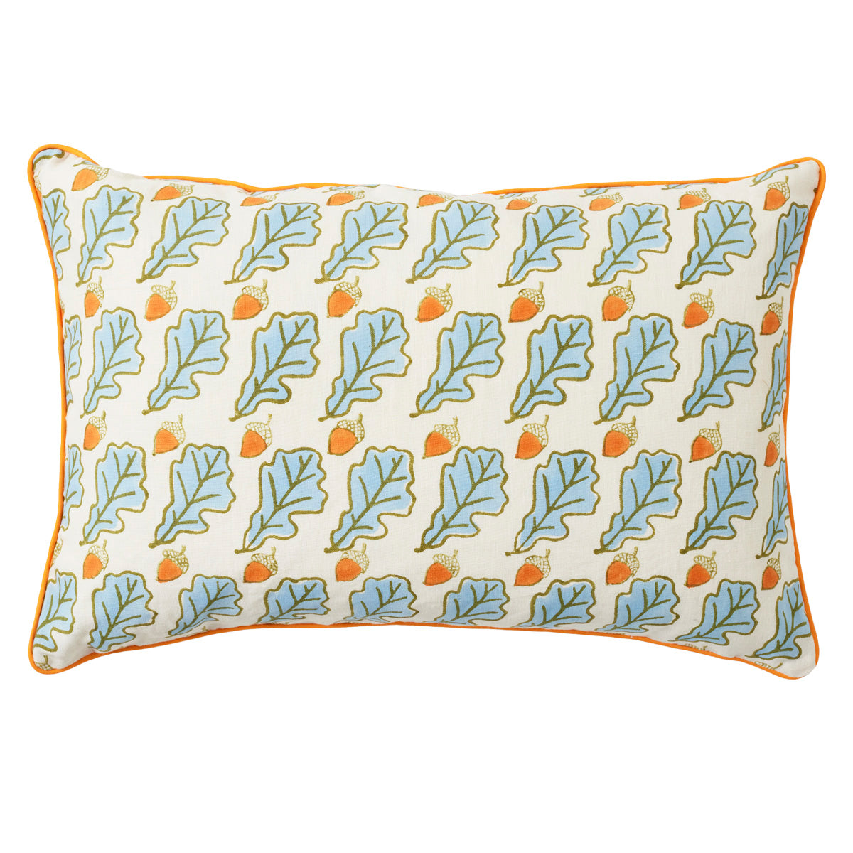 Piped Oak Blue Cushion - Soft and Stylish Home Decor for Living Room, Bedroom, or Office