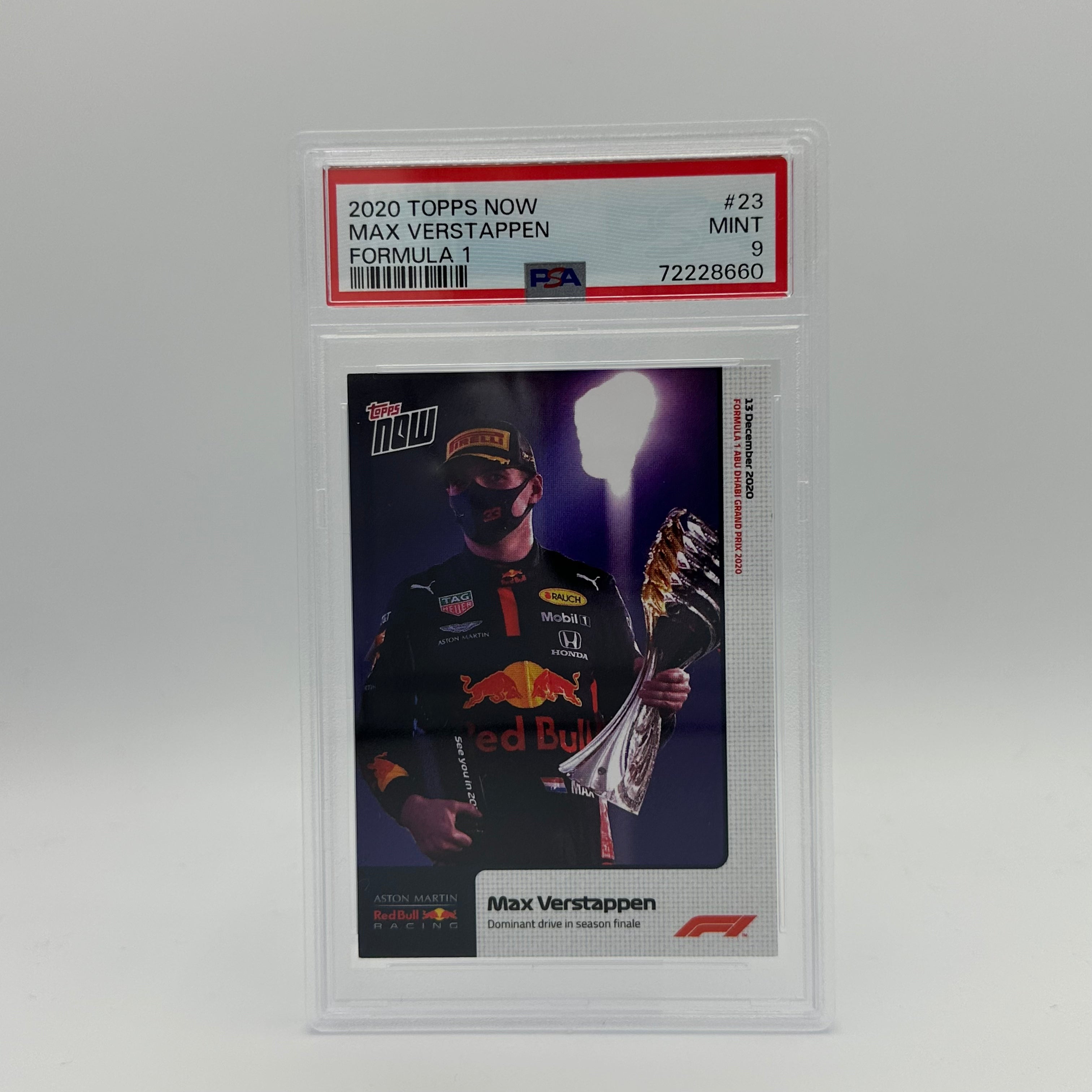PSA 9 Graded MAX VERSTAPPEN #23 Trading Card - Perfect for Collectors, Sports Memorabilia Enthusiasts & F1 Racing Fans