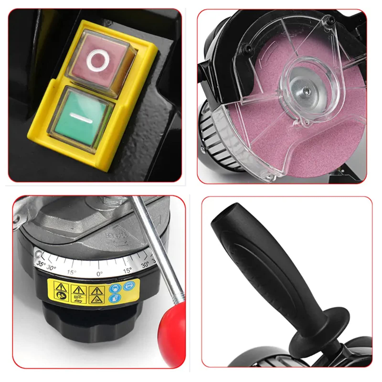 Professional Electric Chainsaw Sharpener - Multi-Angle Automatic Saw Chain Blade Grinder for 1/8