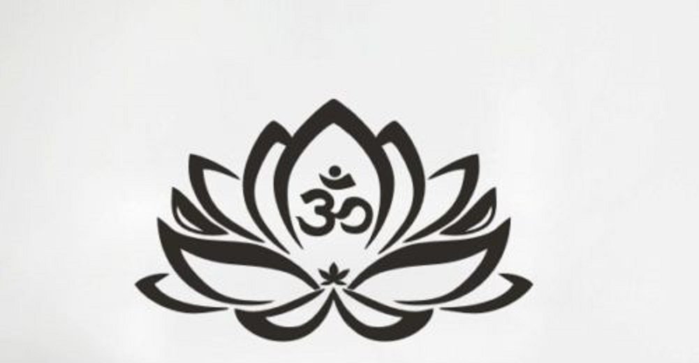 Yoga Lotus Flower Wall Decal - Removable Vinyl Sticker for Home & Bedroom Decor - Perfect for Meditation Spaces, Yoga Studios & Boho Chic Interiors