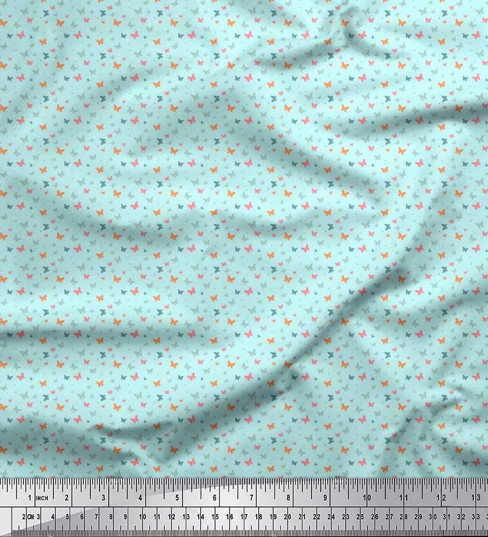Soimoi Moss Georgette Brown Fabric by The Yard - 42 Inch Wide Printed Shirting Material with Nature-Inspired Small Motifs for Dresses, Blouses & DIY Fashion Projects