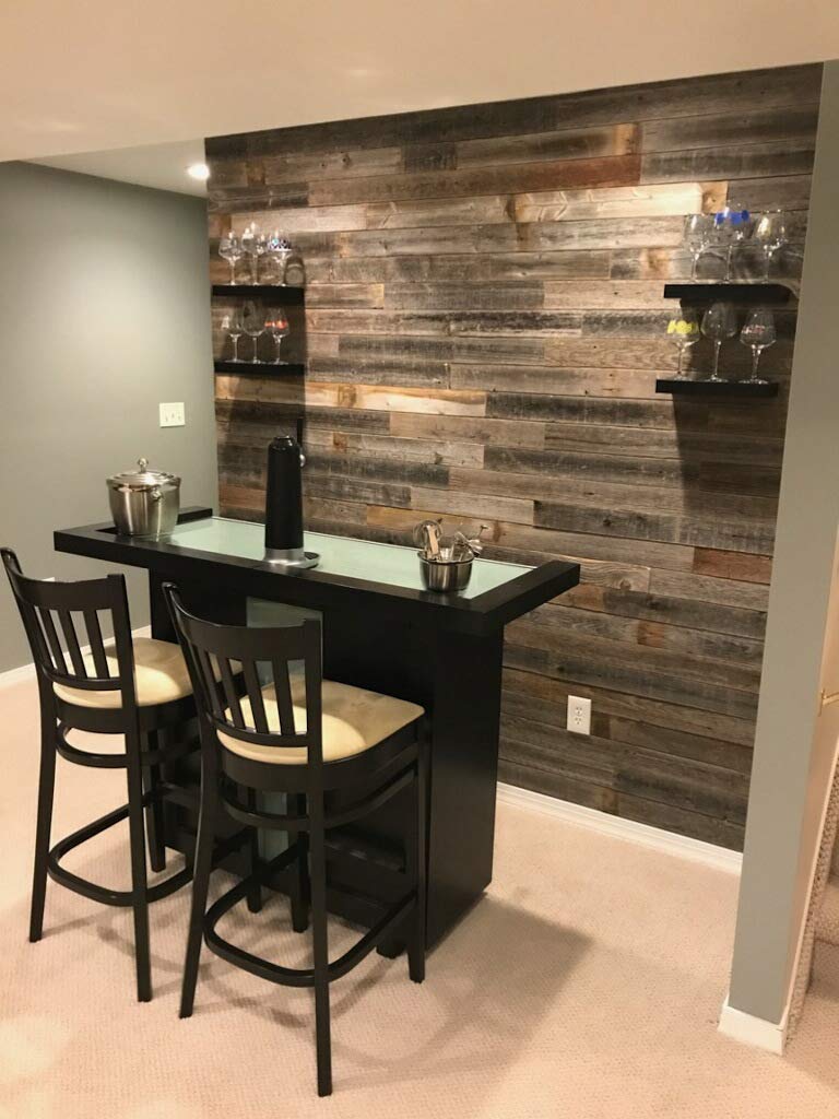 **Rustic Reclaimed Barn Wood Wall Paneling - 23 Sq Ft Naturally Weathered Wood Planks for Home & Office Accent Walls - Easy Nail-Up Installation for Farmhouse, Loft & Industrial Decor**    *(Perfect for feature walls, wainscoting, fireplace surrounds, and DIY home renovation projects.)*