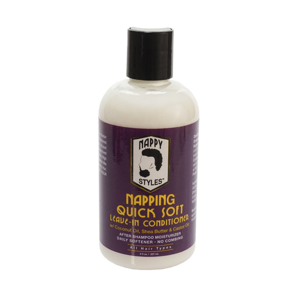 Napping Quick Soft Leave-In Conditioner 8 oz - Hydrating & Detangling Hair Treatment for Smooth, Shiny Locks - Perfect for Daily Use, Travel & Post-Workout Refresh