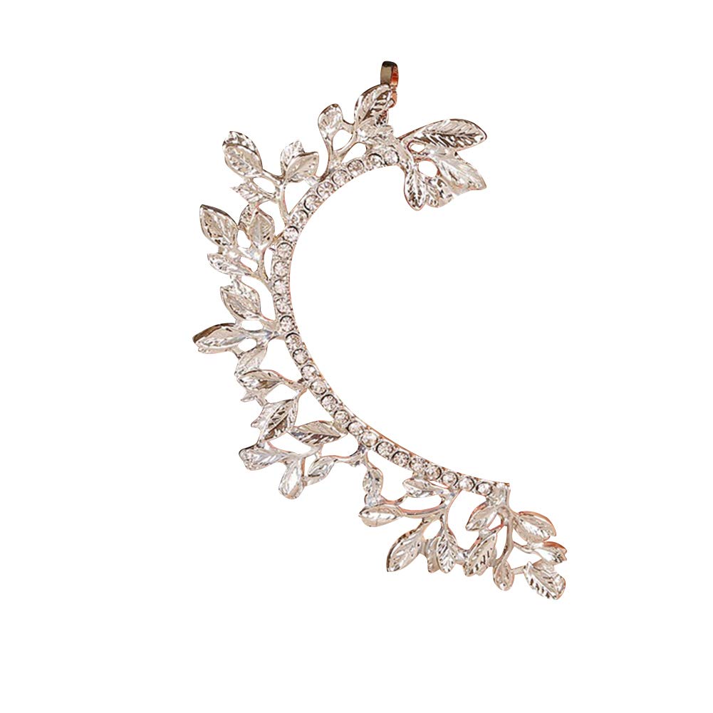 Galaxia Air Crystals Hoop Climber Ear Cuff - Hypoallergenic Earrings for Parties & Date Nights