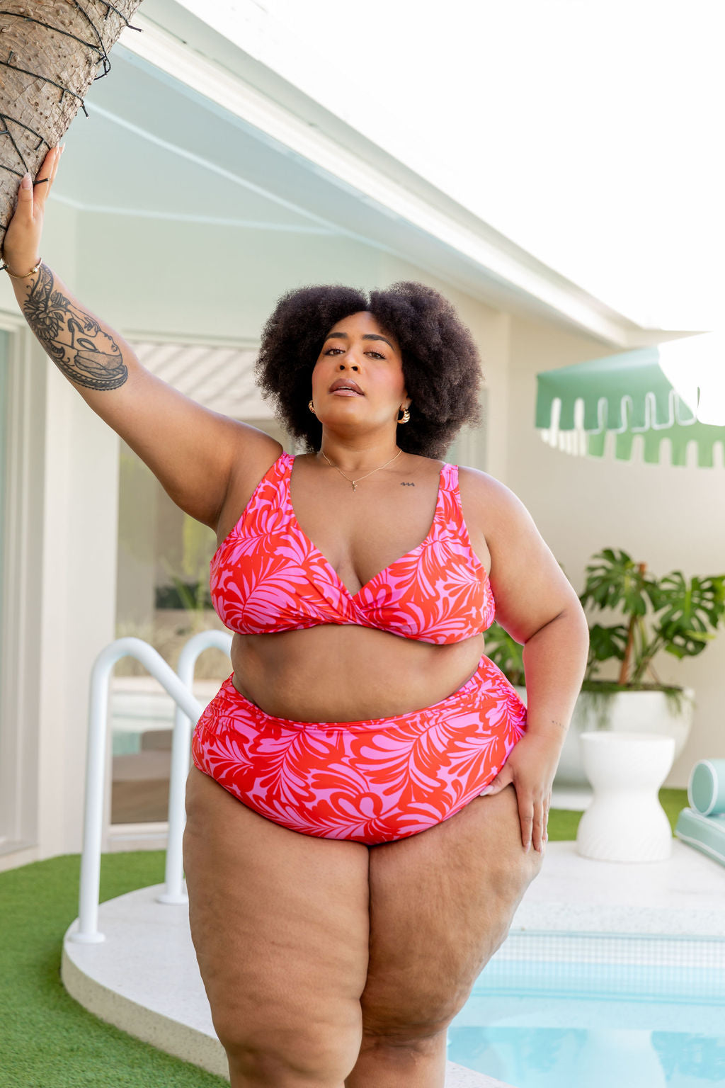 Burleigh Pink Jungle Bikini Top - Women's Swimwear for Beach, Pool & Summer Vacations