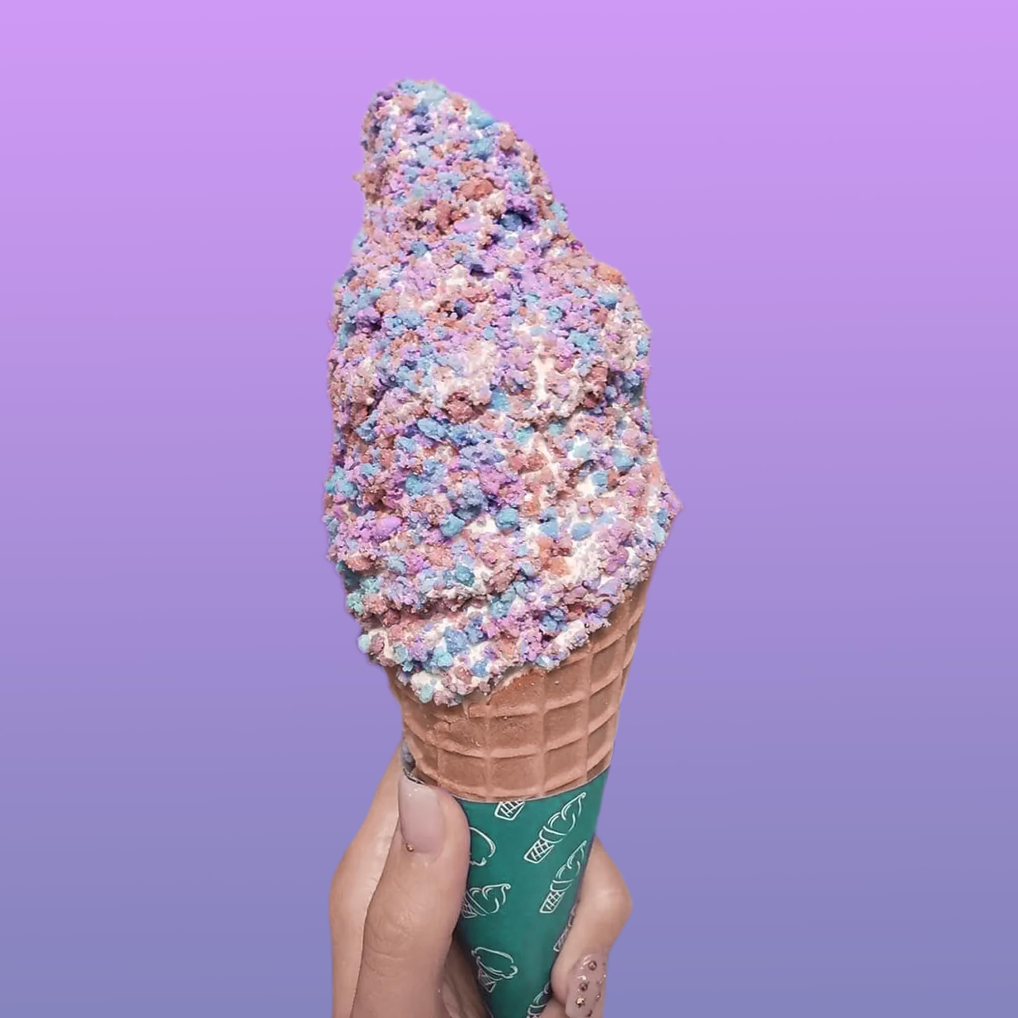 GranAroma Cotton Candy Crunch - 12.6 oz Dessert Topping for Ice Cream, Cupcakes, Cakes & More | Sweet Treats for Parties, Baking & Dessert Decorations