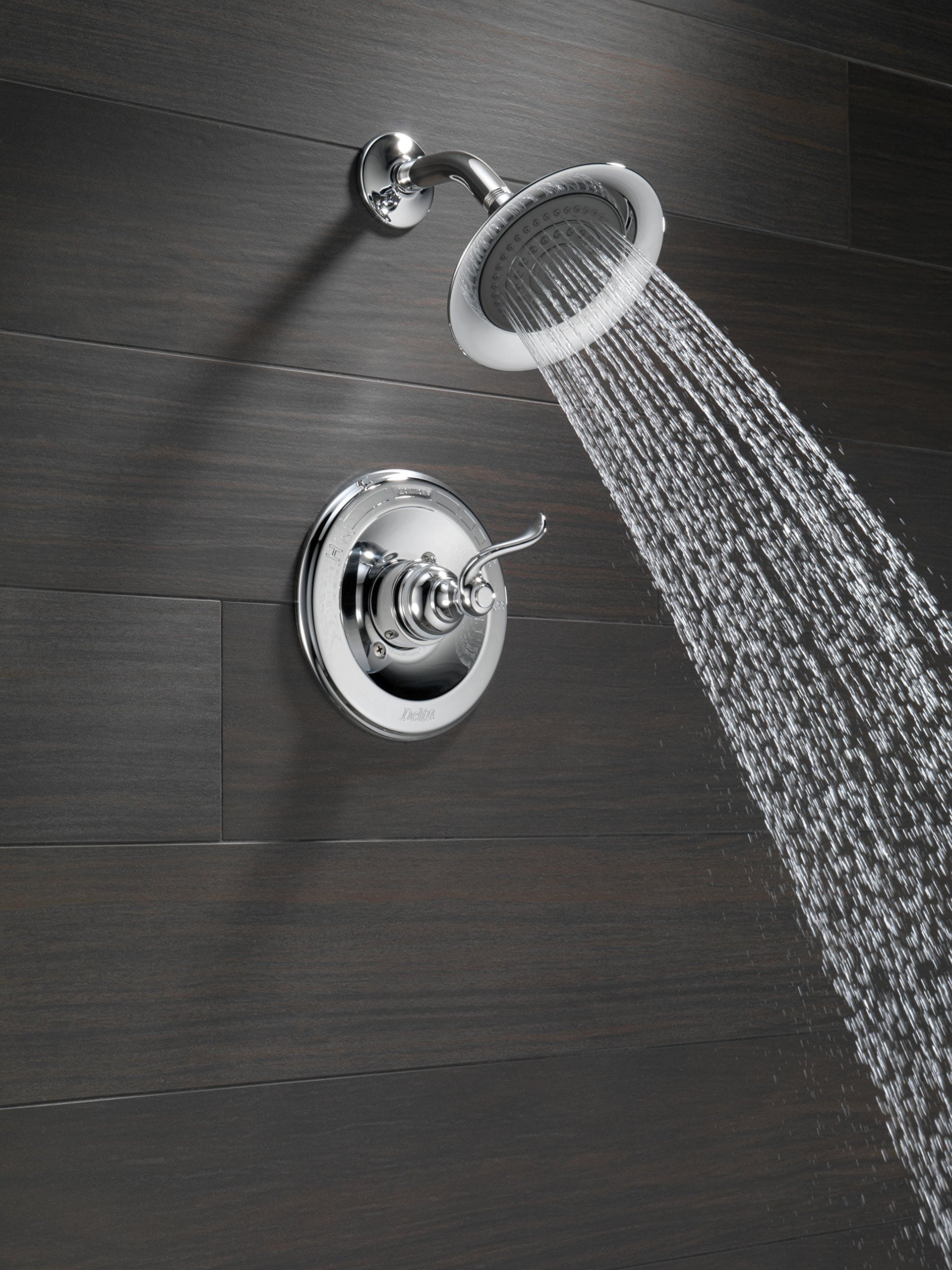 Delta Windemere 14-Series Chrome Shower Faucet Set with Handle & Trim Kit - BT14296 (Valve Not Included) for Bathroom Remodel & Luxury Shower Upgrade