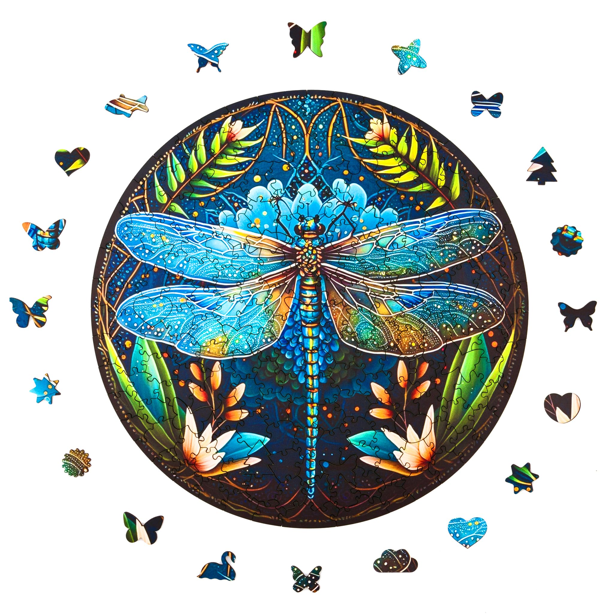 Milliwood 206-Piece Wooden Jigsaw Puzzle for Kids & Adults - Animal Theme, 32x32cm - Fun & Educational Brain Teaser for Family Game Night, Birthday Gifts & Classroom Activities