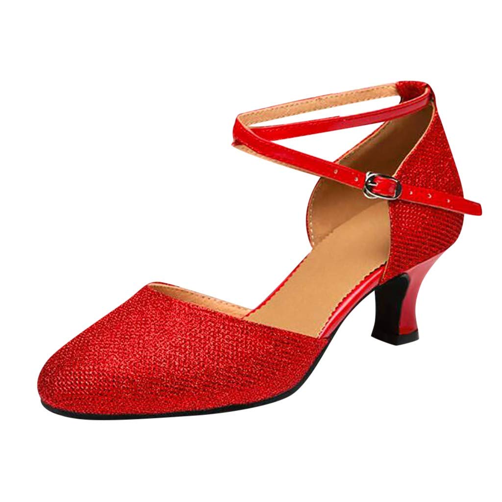 Women's Peep Toe Dance Sandals - Latin Ballroom Ballet Salsa Prom Slide Shoes for Ladies | Perfect for Dance Practice, Performances & Special Occasions