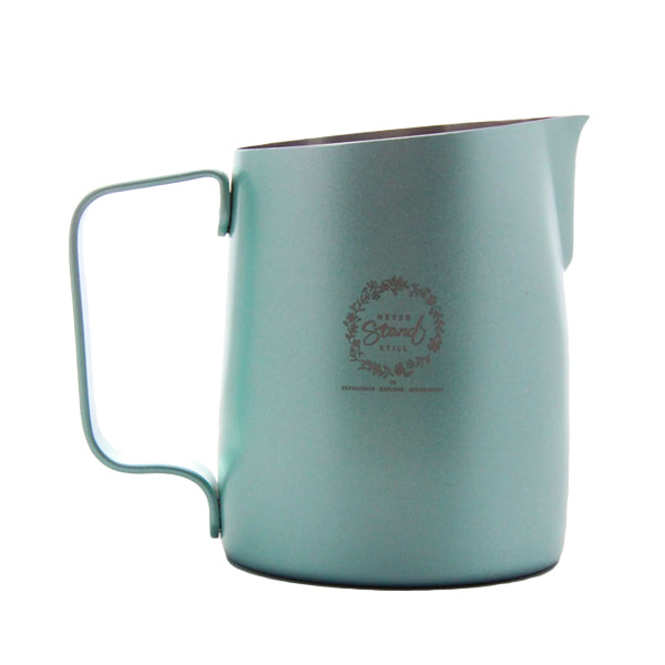 WPM X Ivy Lky Premium Milk Jug - 32oz Glass Pitcher for Coffee, Tea & Smoothies - Perfect for Home, Cafe & Restaurant Use