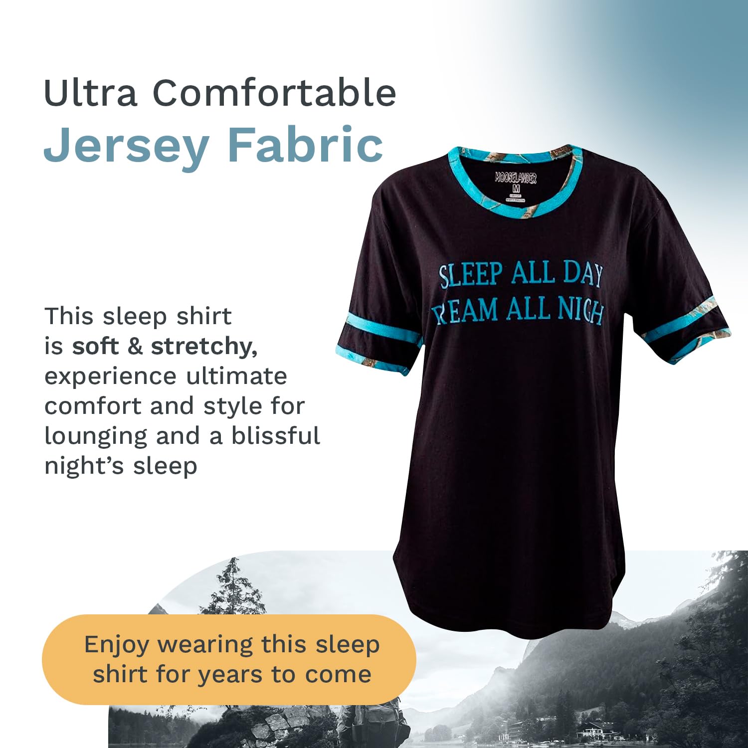 Women's Sleep Shirts - Soft & Comfortable Nightwear for Ladies - Premium Quality Sleepwear for Relaxing at Home or Traveling