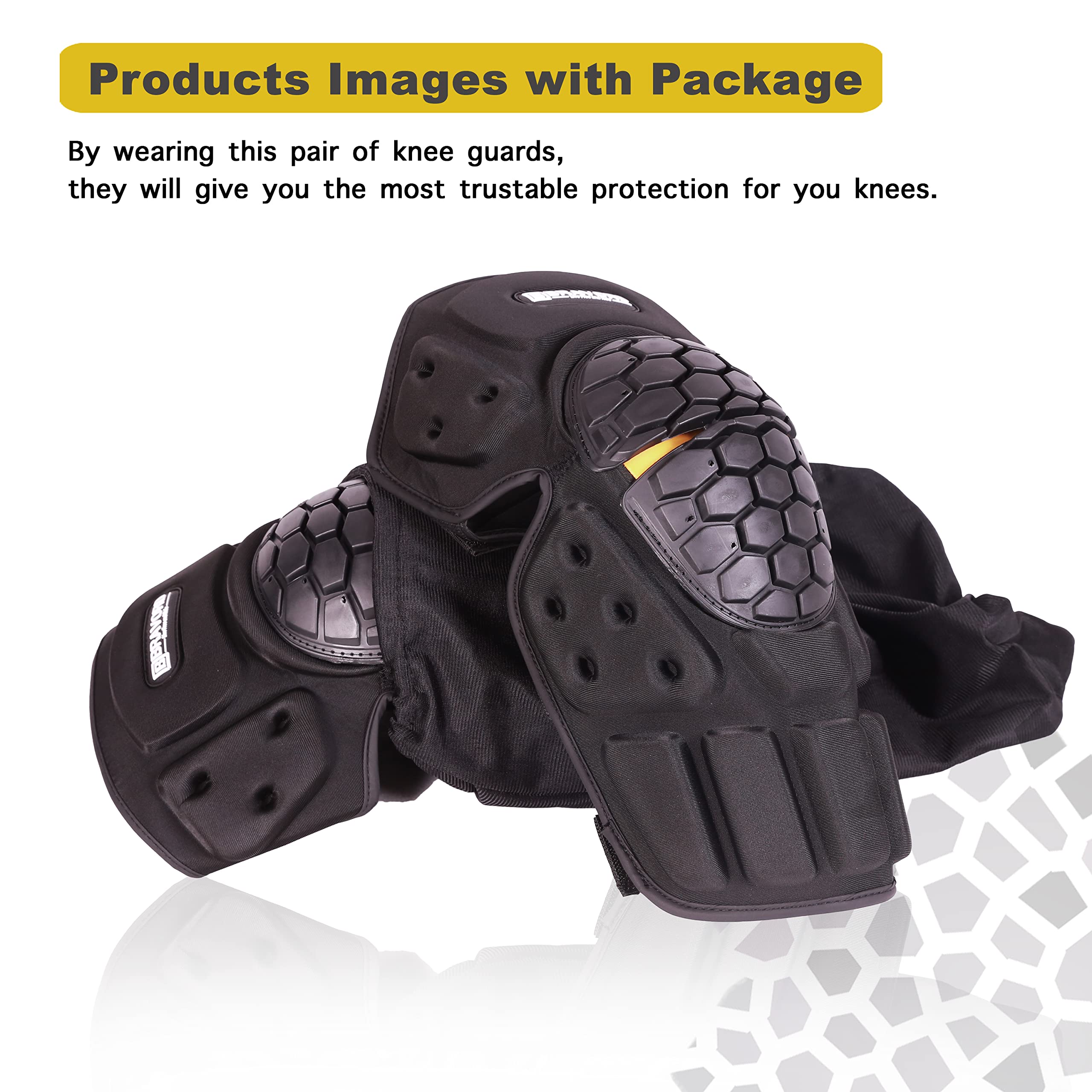 Best Motorcycle Knee Pads for Men - High Impact Protection, Flexible & Breathable MTB Knee Guards for Riding, Cycling & Extreme Sports | Durable Safety Gear for Motocross, BMX & Mountain Biking