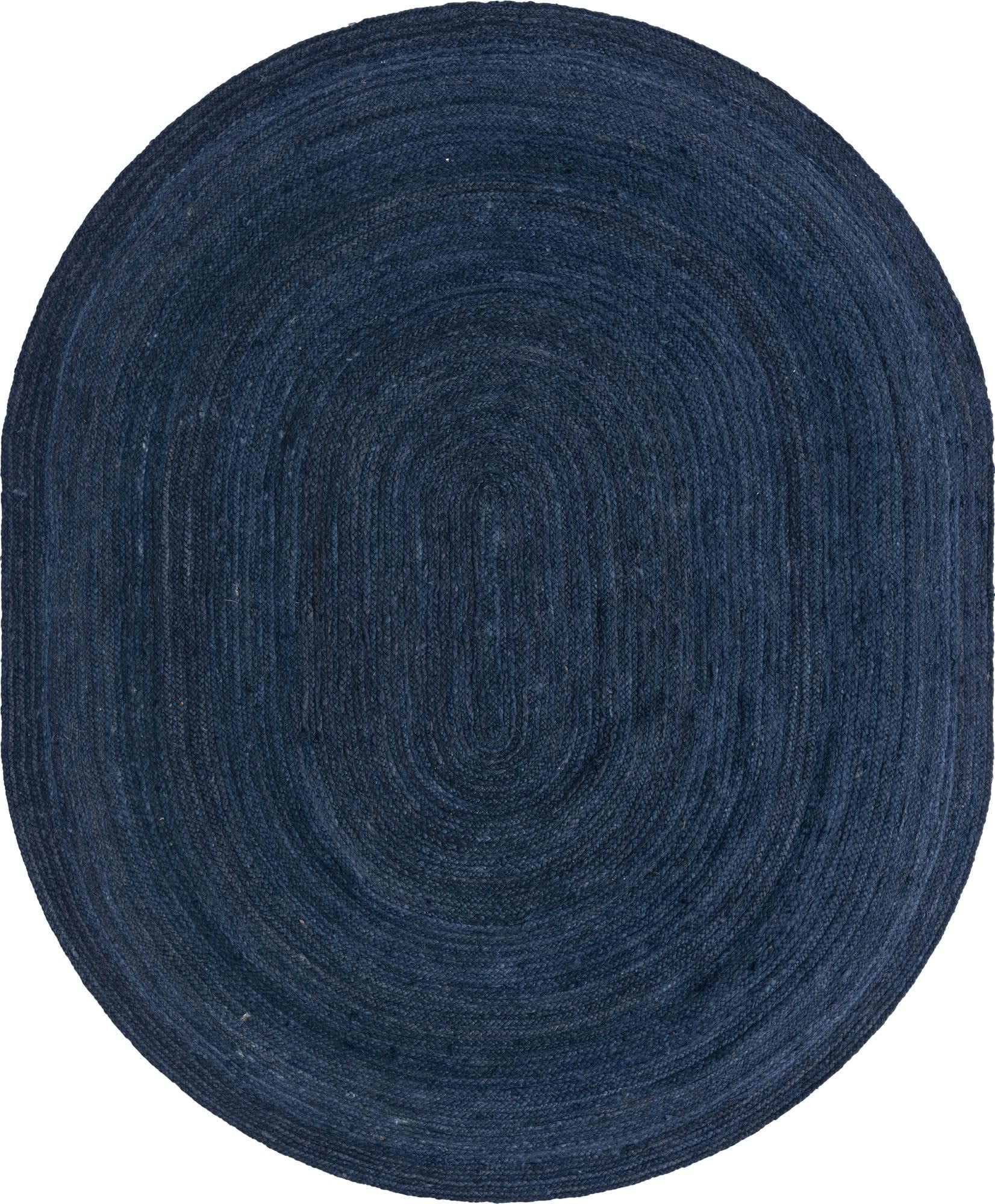 Unique Loom Braided Jute Collection Area Rug - Dhaka (7'10