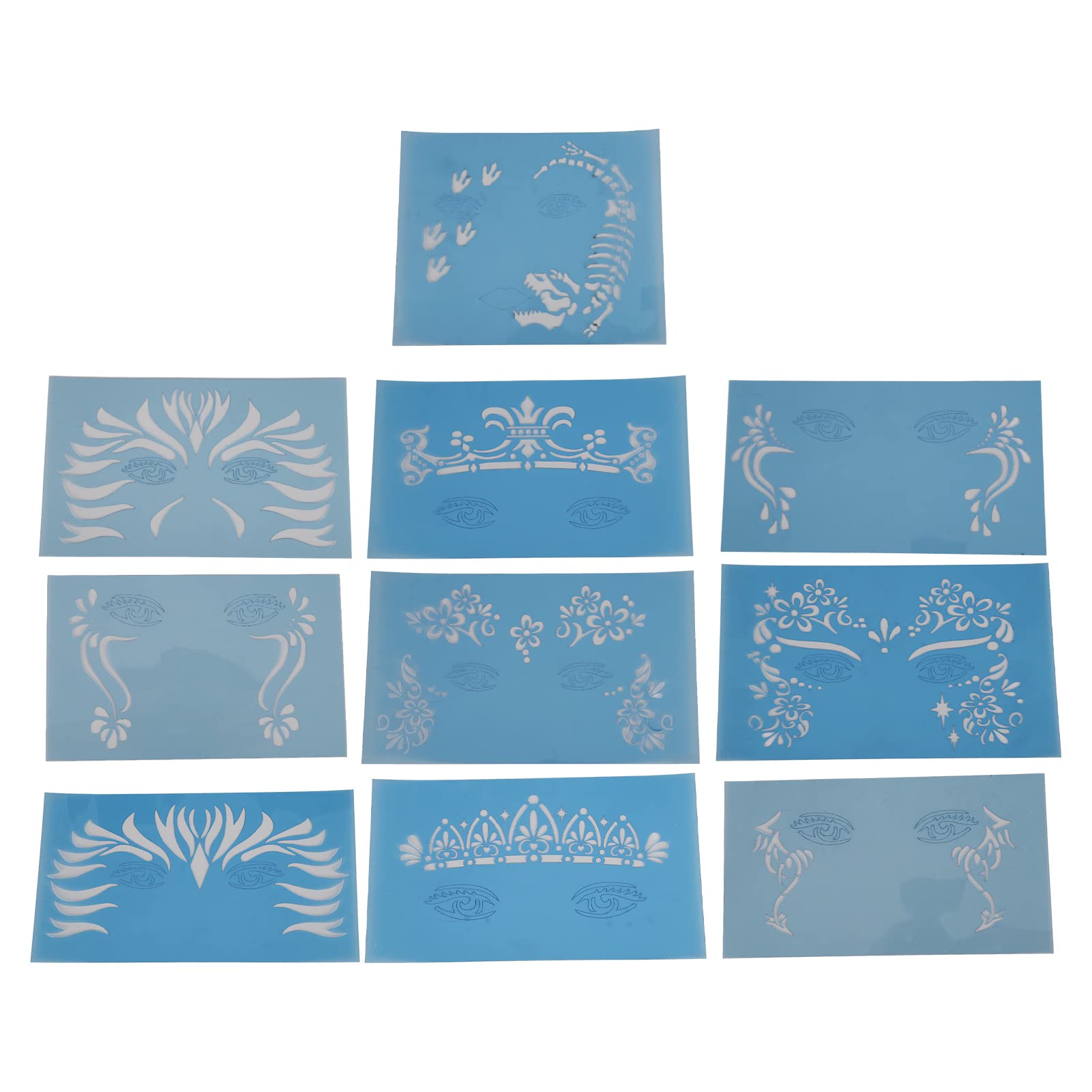 **Face Paint Stencil Kit - Reusable & Easy to Clean Stencils for Quick Halloween, Cosplay & Party Makeup - Perfect for Kids & Adults**