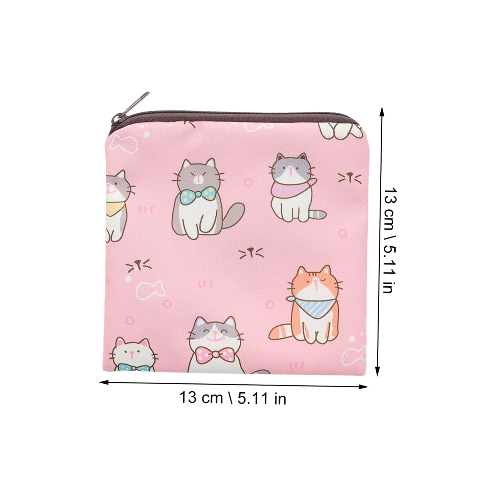 Cabilock 2-Pack Sanitary Napkin Storage Bags - Waterproof Hygiene Pouch for Menstrual Pads, Coins & Essentials | Compact Travel Organizer for School, Gym, Office & Outdoor Activities | Korean Style Polyester Pouch