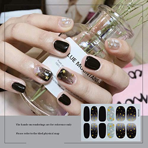 GERALD 6 Sheet Nail Polish Strips Set with Nail File - DIY Nail Art Decals for Home, Salon & Party Use - Waterproof & Long-Lasting Nail Stickers for Women & Girls