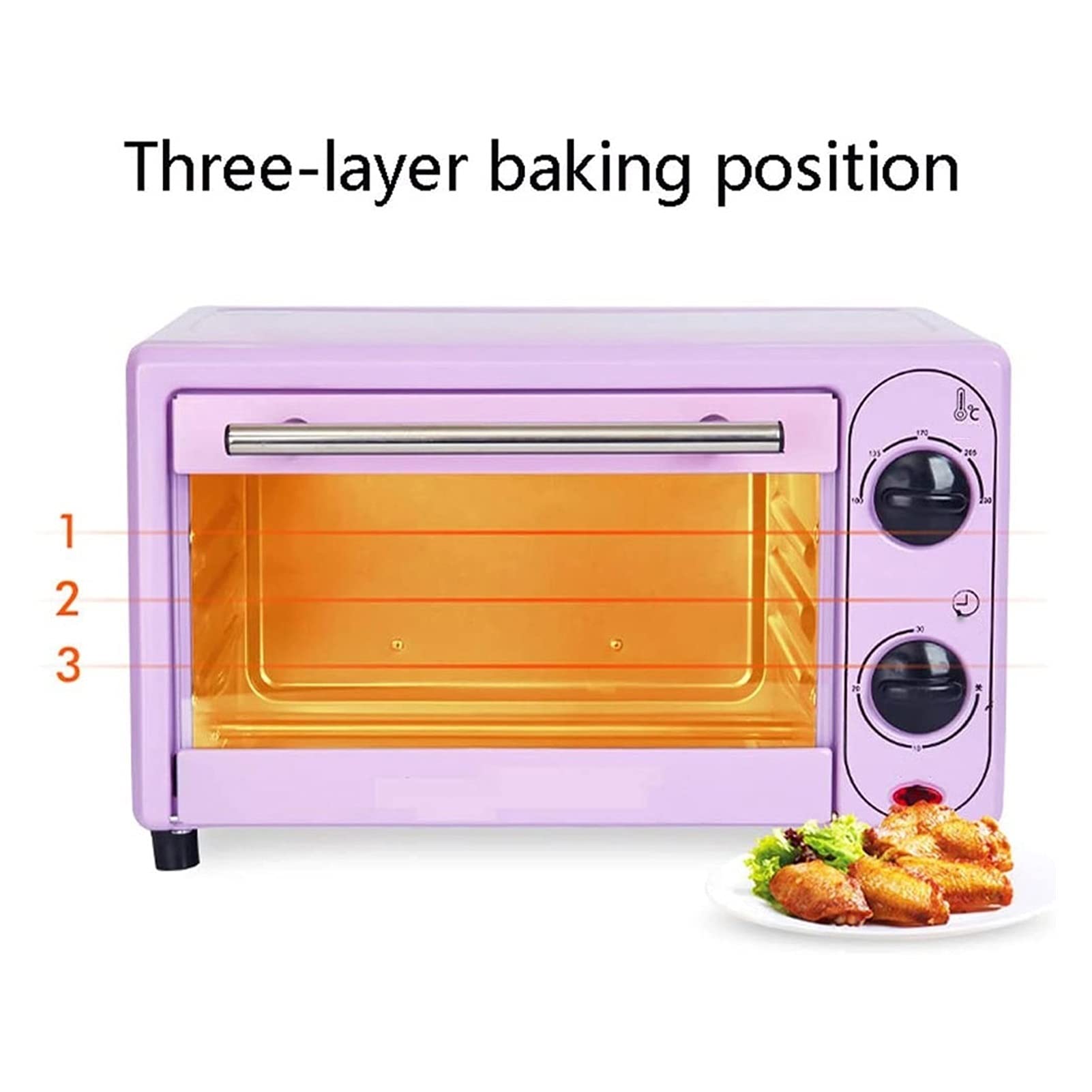 HHWKSJ Extra Large Stainless Steel Countertop Rotisserie Convection Toaster Oven - Perfect for Baking, Roasting & Toasting | Ideal for Kitchens, Small Spaces & Quick Meals