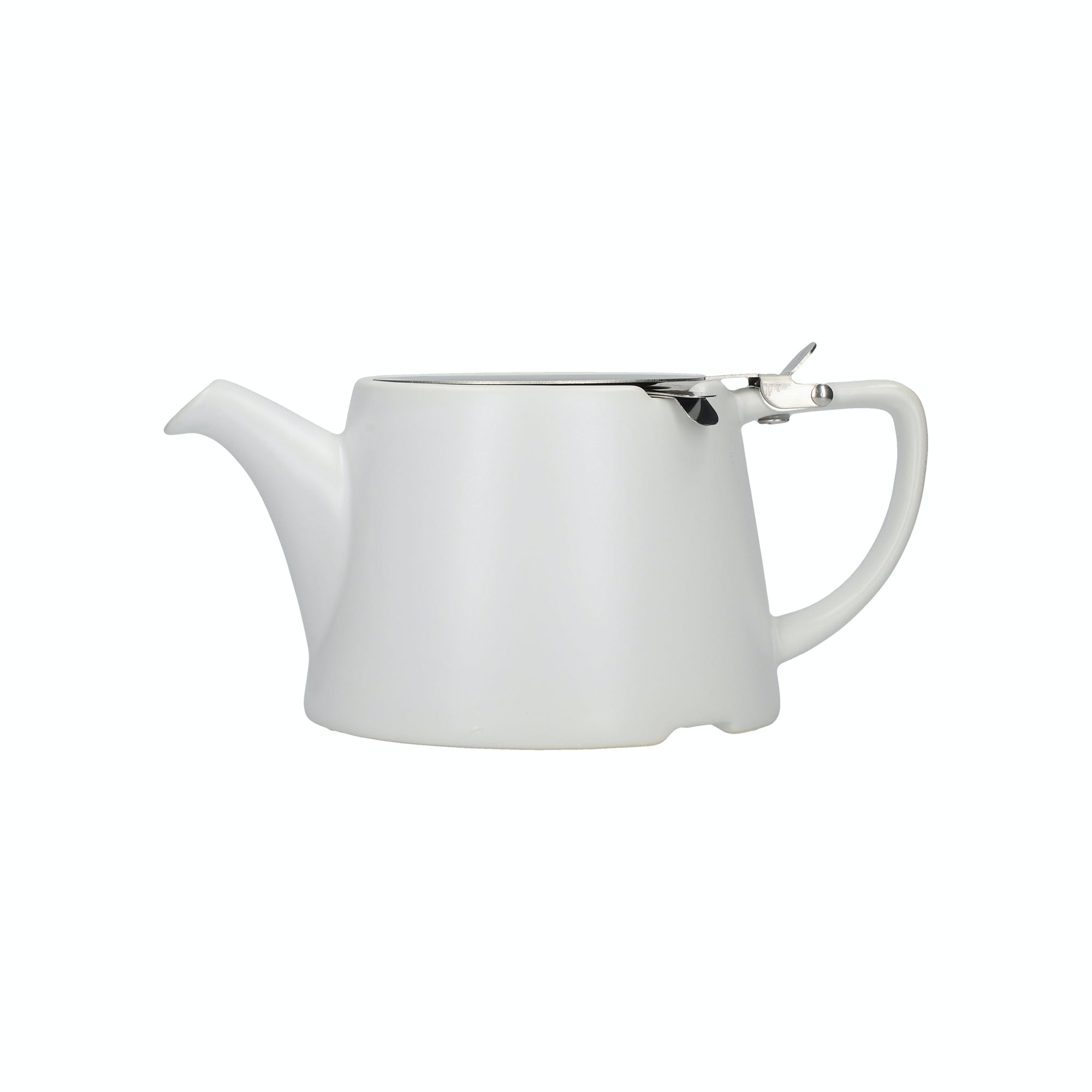 London Pottery Oval® Teapot - Premium Satin White Ceramic Teapot, 750ml (3 Cup) Capacity - Perfect for Afternoon Tea, Breakfast, or Office Use