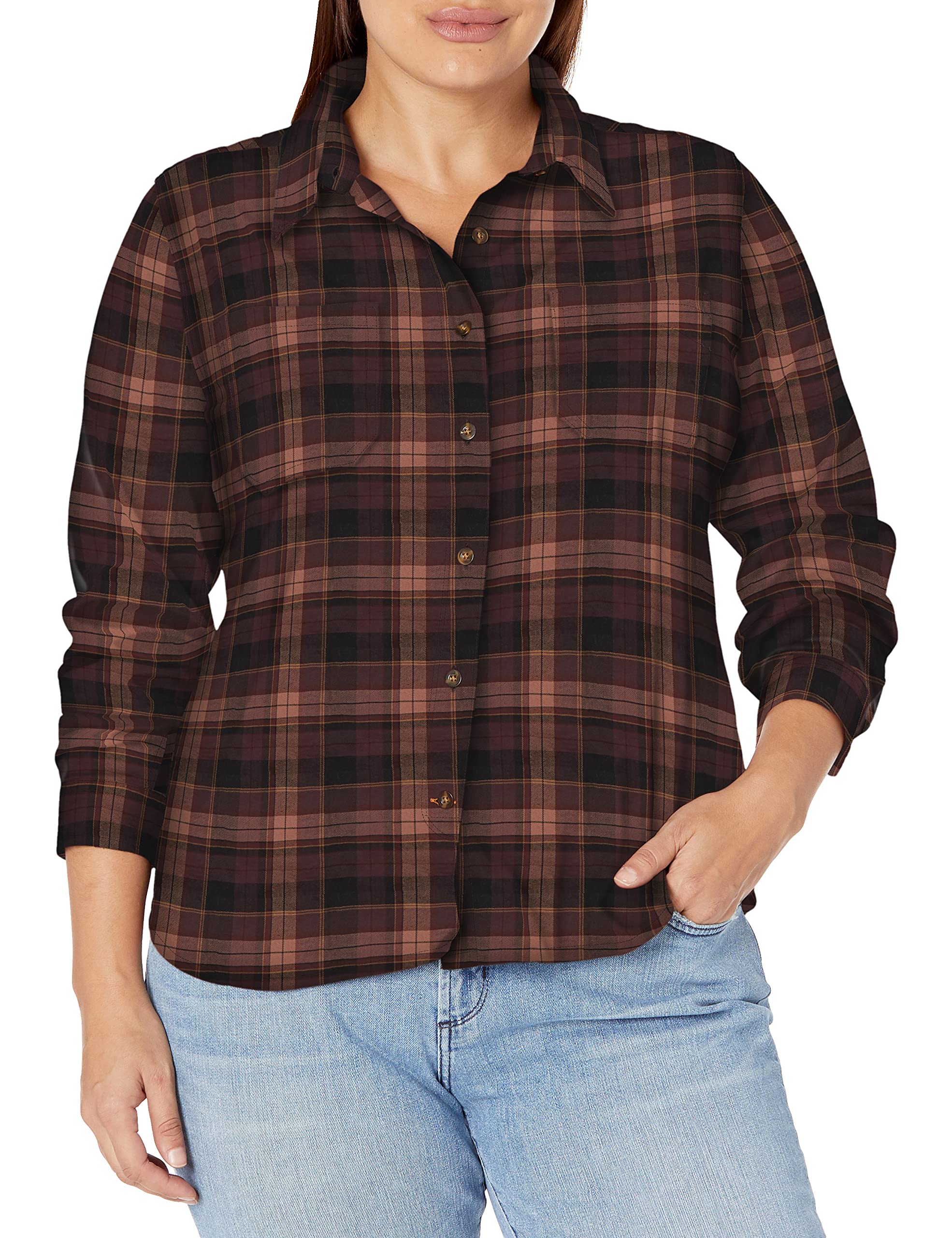 Carhartt Women's Rugged Flex Hamilton Flannel Shirt - Durable Workwear for Outdoor Activities, Hiking & Casual Wear