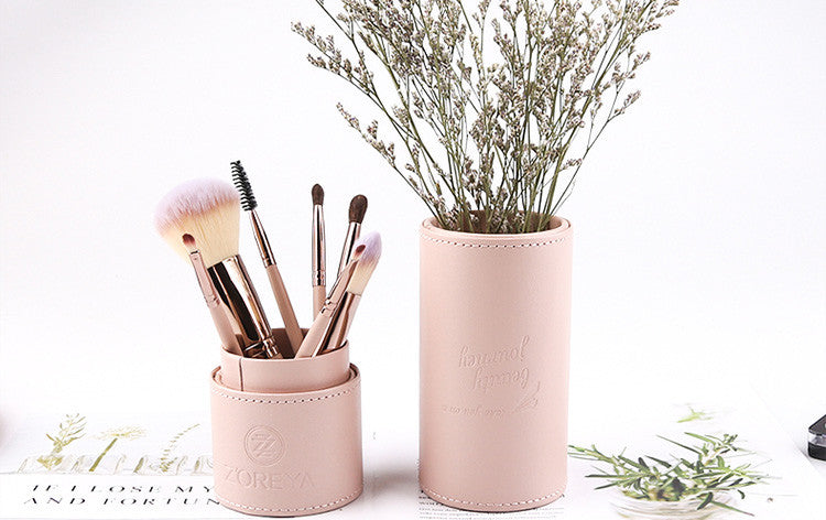 Professional Makeup Brush Set - 12 Piece Vegan & Cruelty-Free Cosmetics Brushes for Foundation, Blending, Eyeshadow - Perfect for Makeup Artists & Beginners - Home & Travel Use