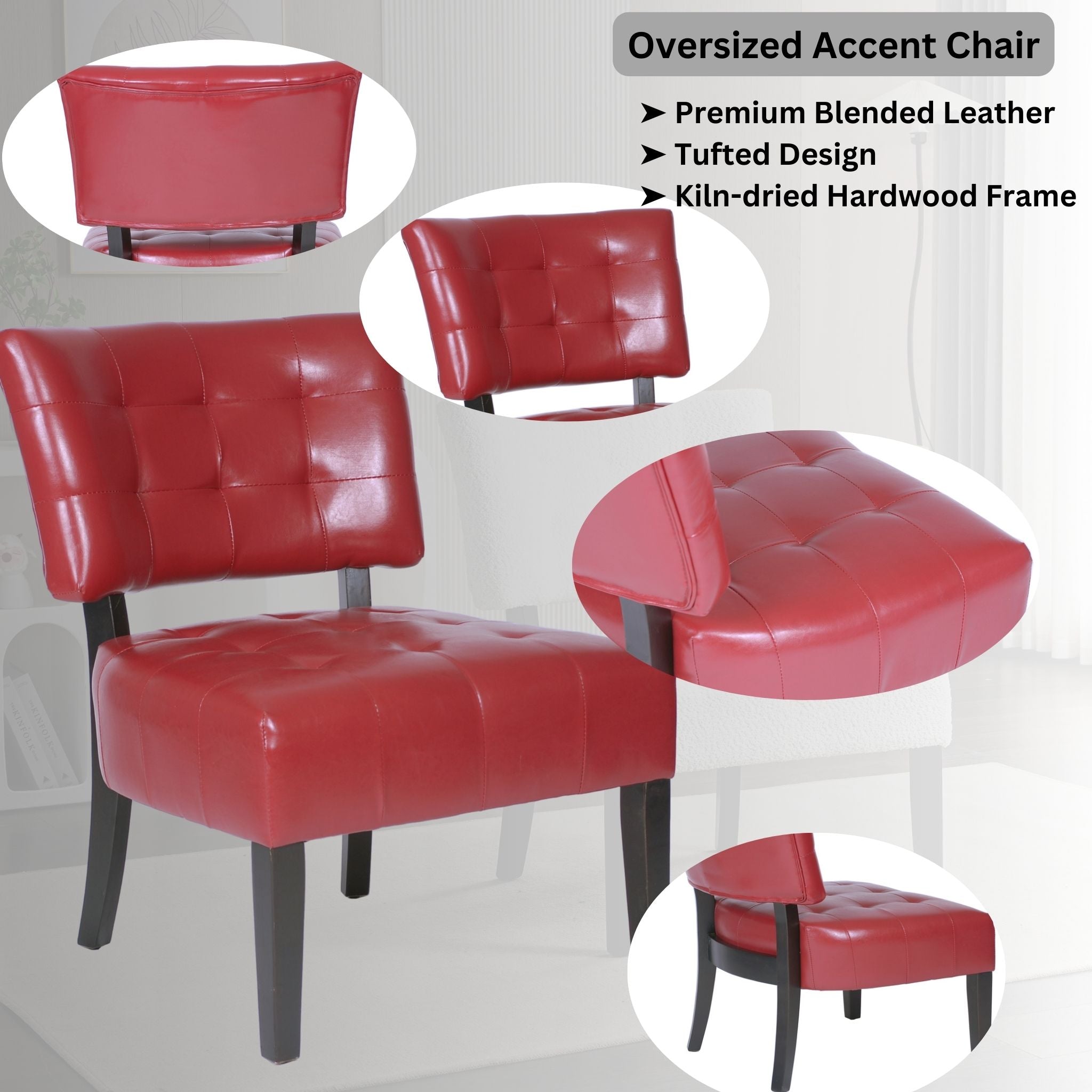 Red Faux Leather