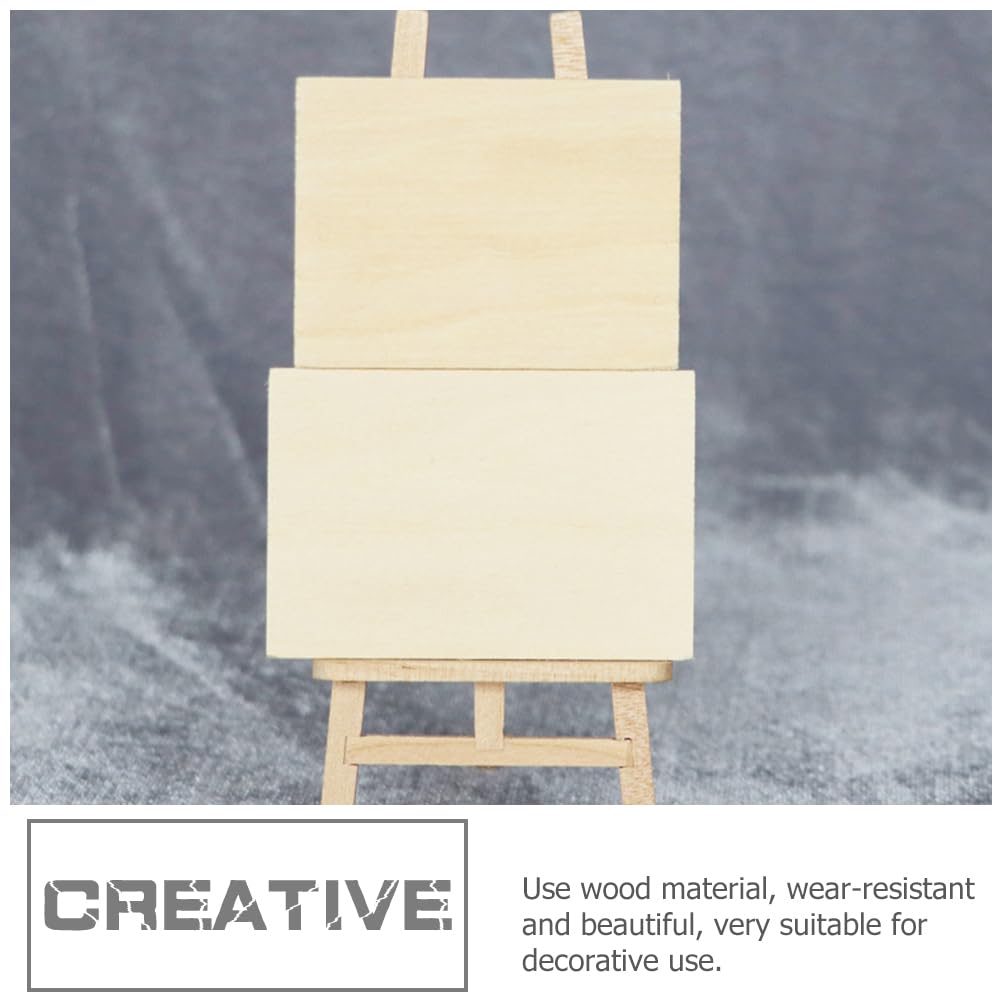 Jojofuny 1:12 Scale Dollhouse Painting Tool Set - Wooden Easel & Miniature Furniture for Balcony, Patio Decor - Perfect for DIY Dollhouse Accessories & Model Scenes