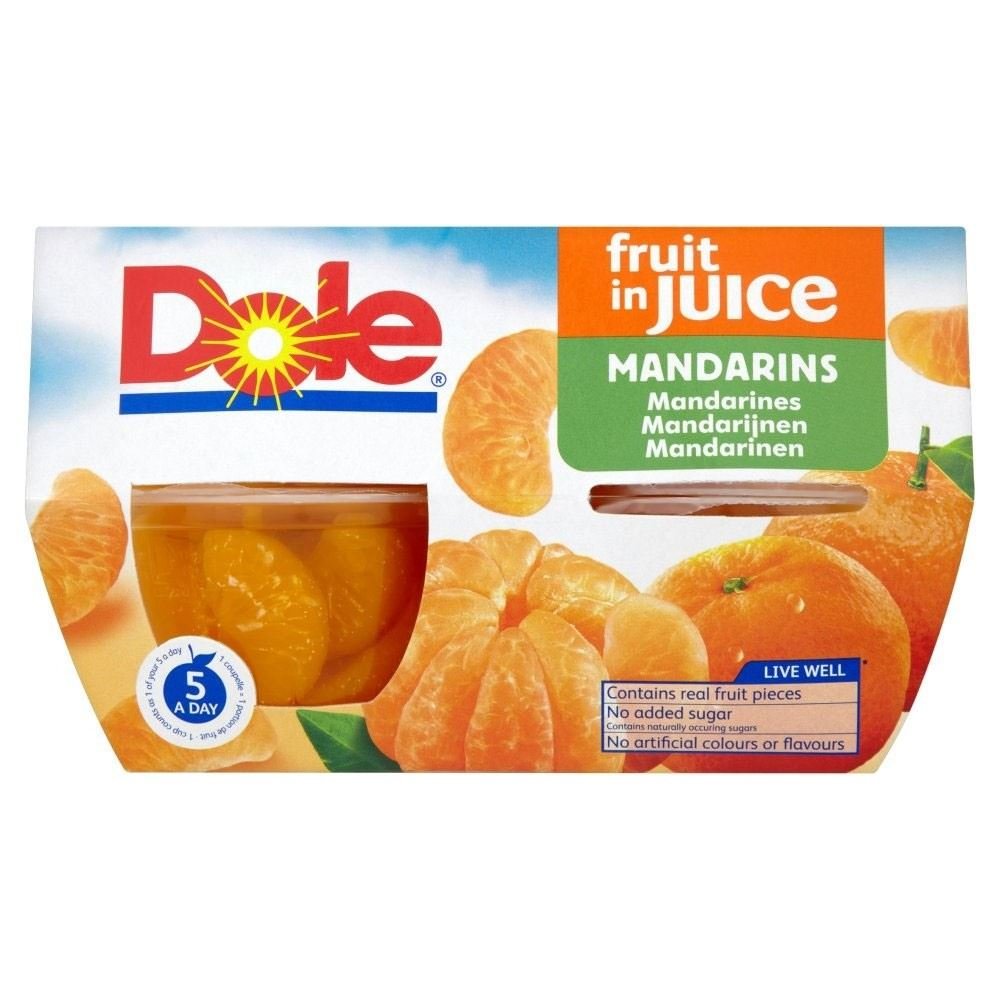 Dole Mandarin Oranges in Grape Juice Fruit Cups - 24 Count (4x113g Pack of 6) | Healthy Snack for Kids Lunch, Office Break & On-the-Go